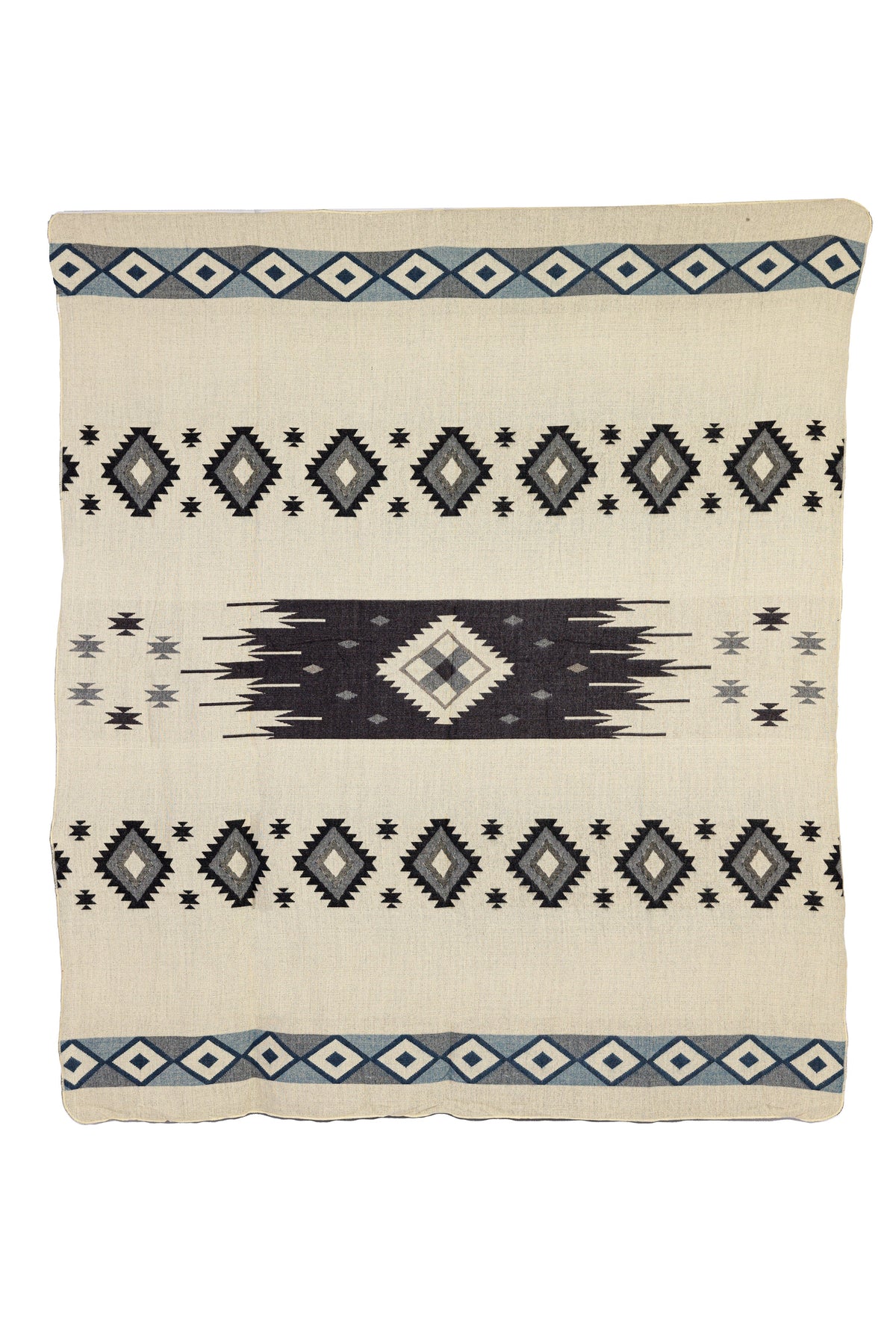 Diamond-Dark-Blue-and-Gray-Cream-Reversible-Alpaca-Throw