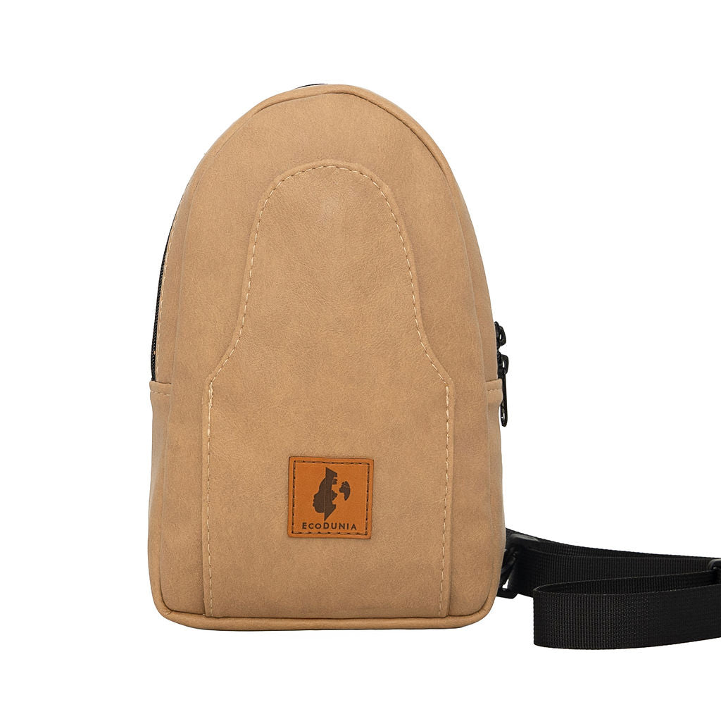 Buru latte vegan leather fashionable sling bag #color_latte