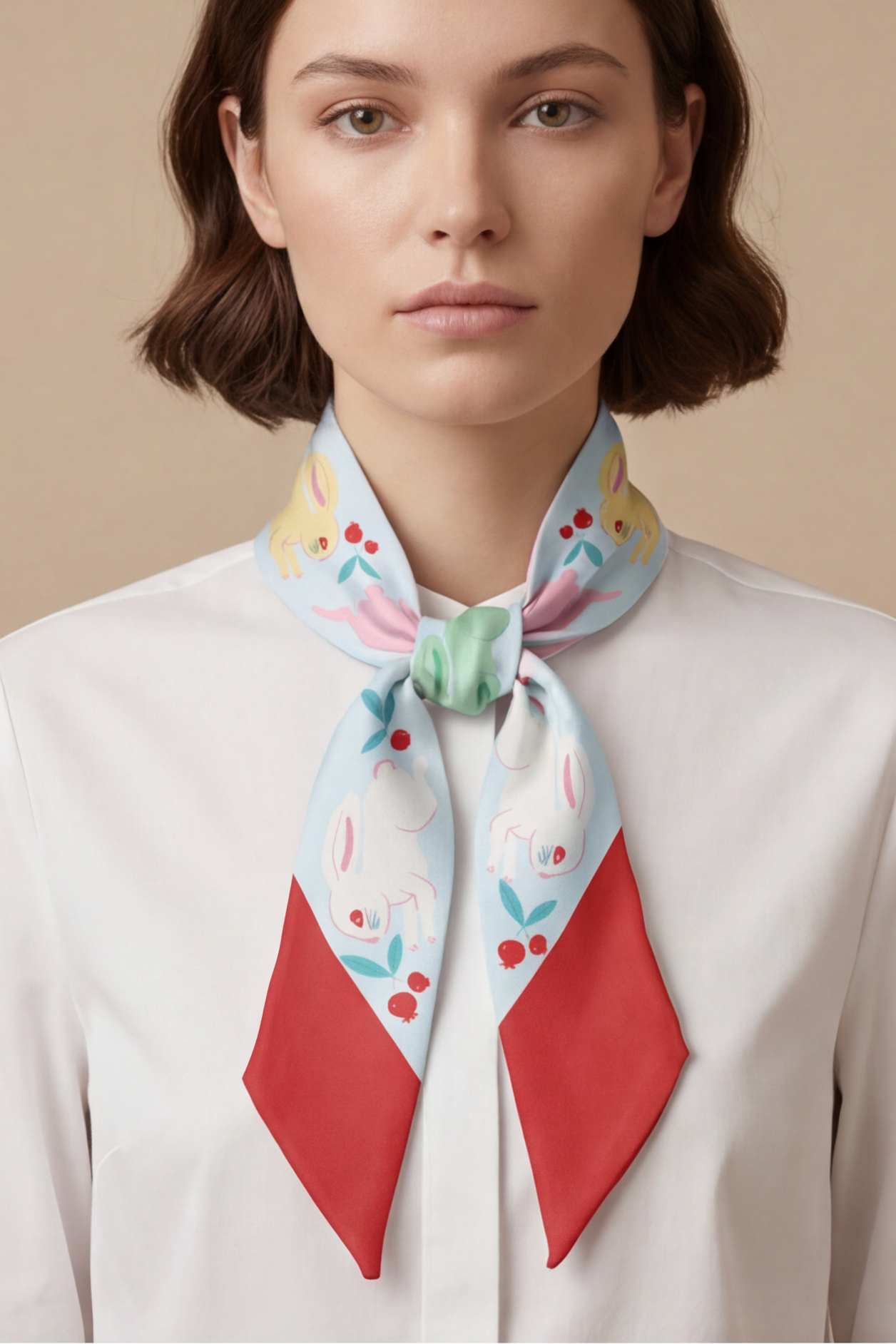 Bunnies Twilly Ribbon Scarf