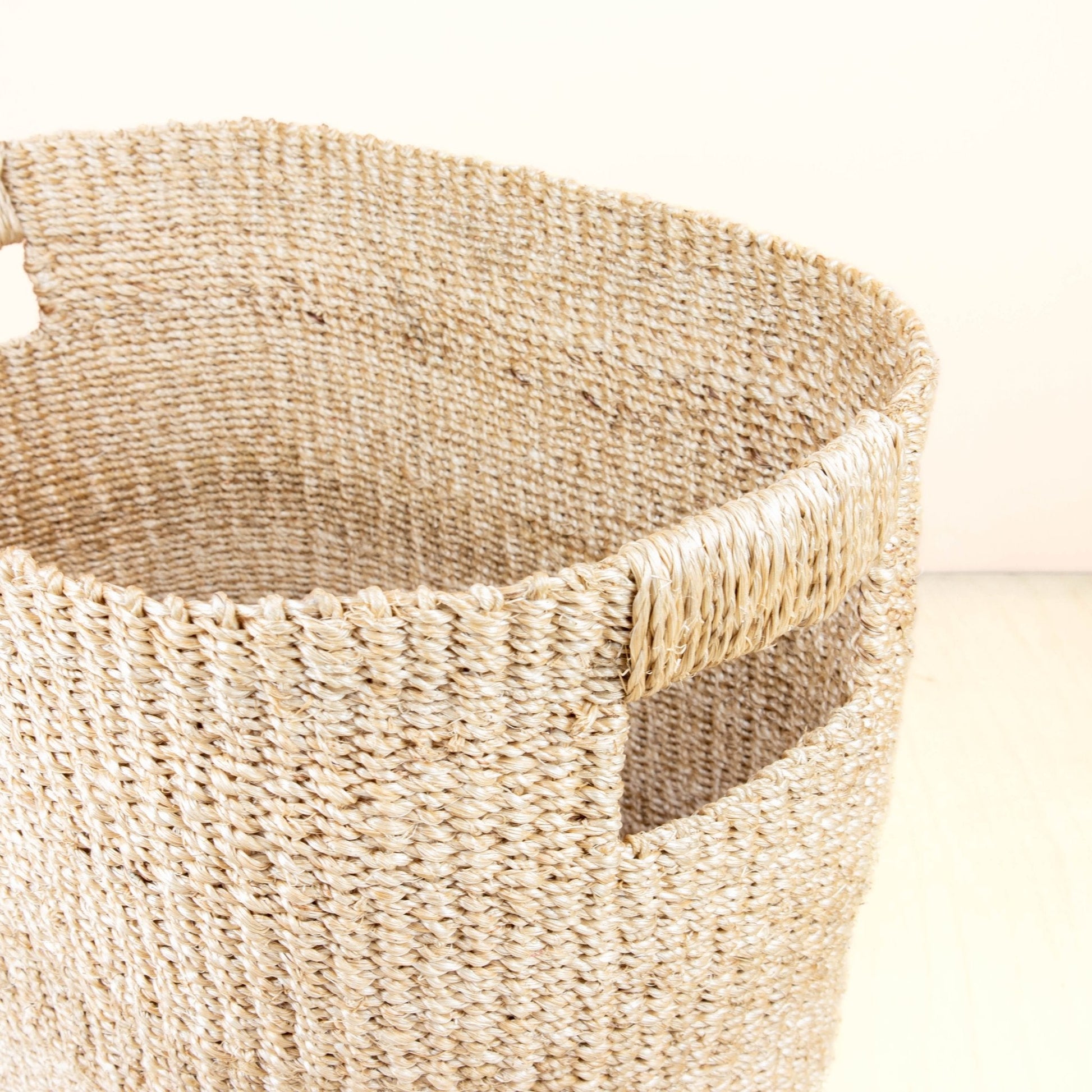 Baskets - Natural Oval Abaca Baskets, set of 2 - Wicker Hamper | LIKHÂ - LIKHÂ
