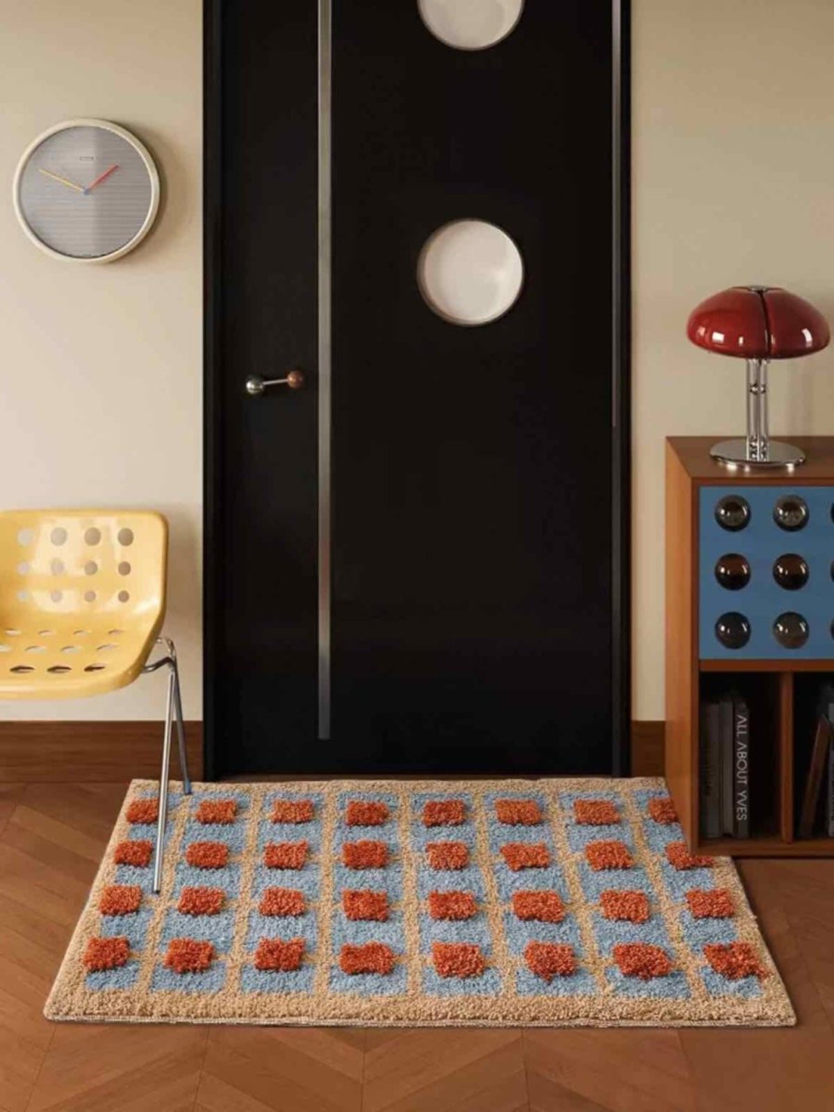 Ultra Soft Retro Whimsical Bath Rug, Machine - washable, Absorbent Mat - Retro Bath Rug - INSPECIAL HOME