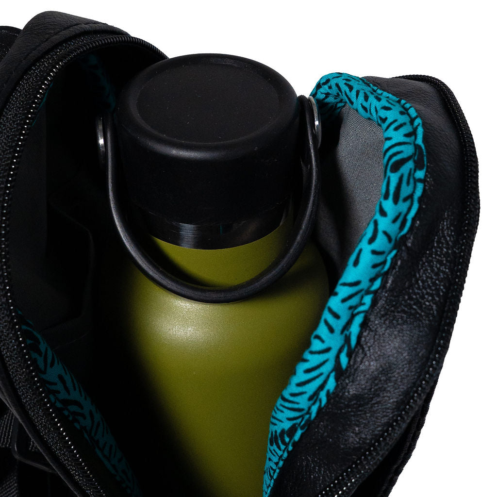 Buru black vegan leather crossbody sling bag #color_black