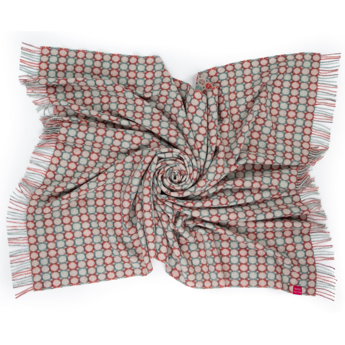 Southampton Home Merino Wool Medallion (Melon)-Throws and Blankets-[bar code]-Prince of Scots