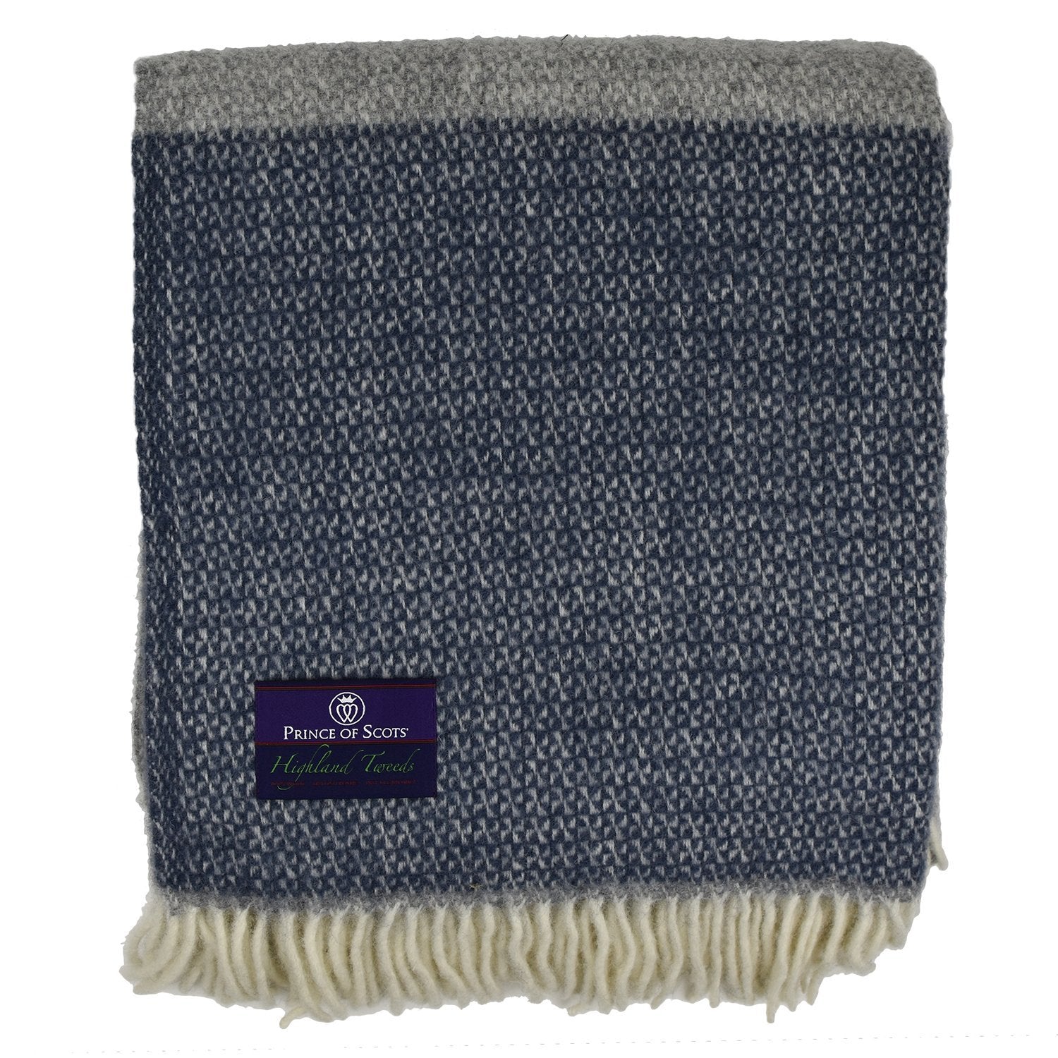 Prince of Scots Highland Tweed Estate Pure New Wool Throw ~ Slate ~-Throws and Blankets-Prince of Scots-0634934461509-K4050032-010-Prince of Scots