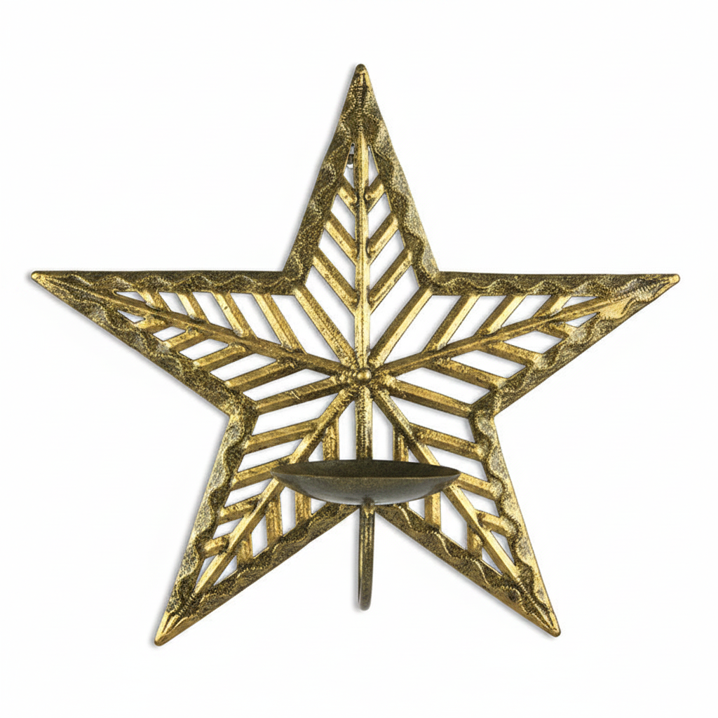 SM933 Painted Star Sconce on white background