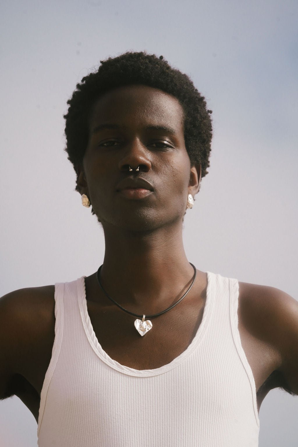 Silver Heart Rock Necklace - Chain or Leather - Dea Dia