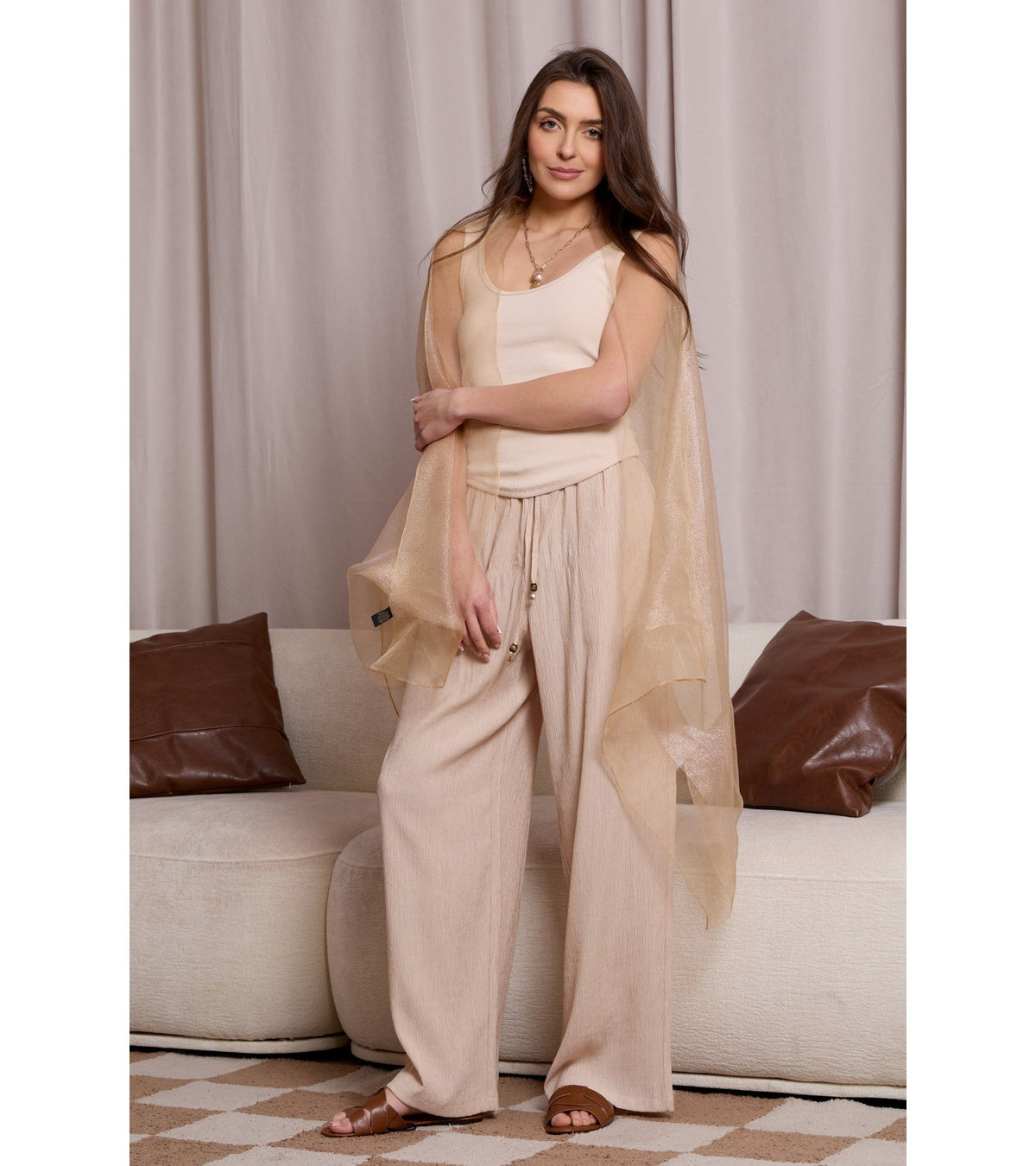 Glitter Dress Scarf - Corn Silk