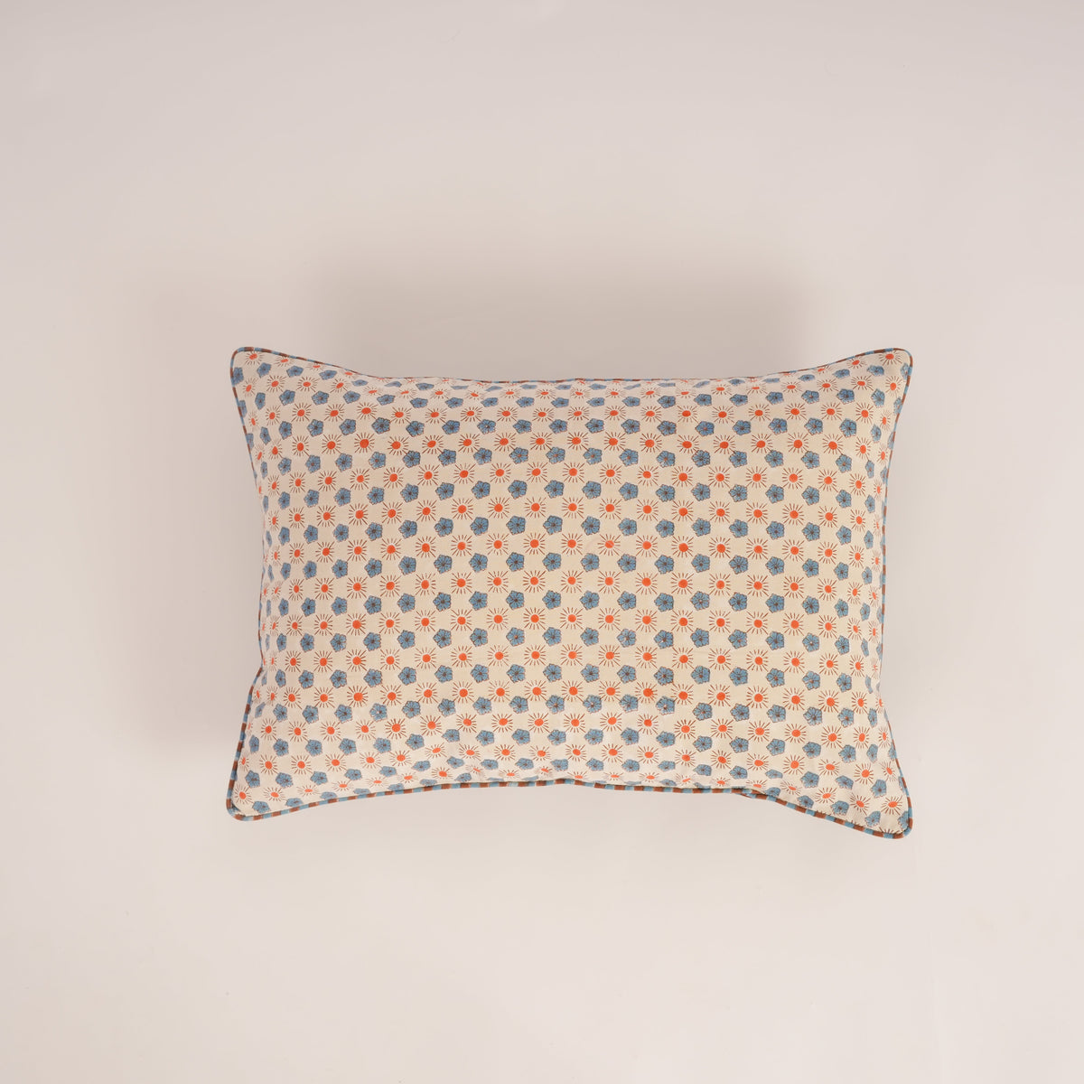 Flaxfield -  Hand Block-Printed Lumbar Pillowcase (Sand)