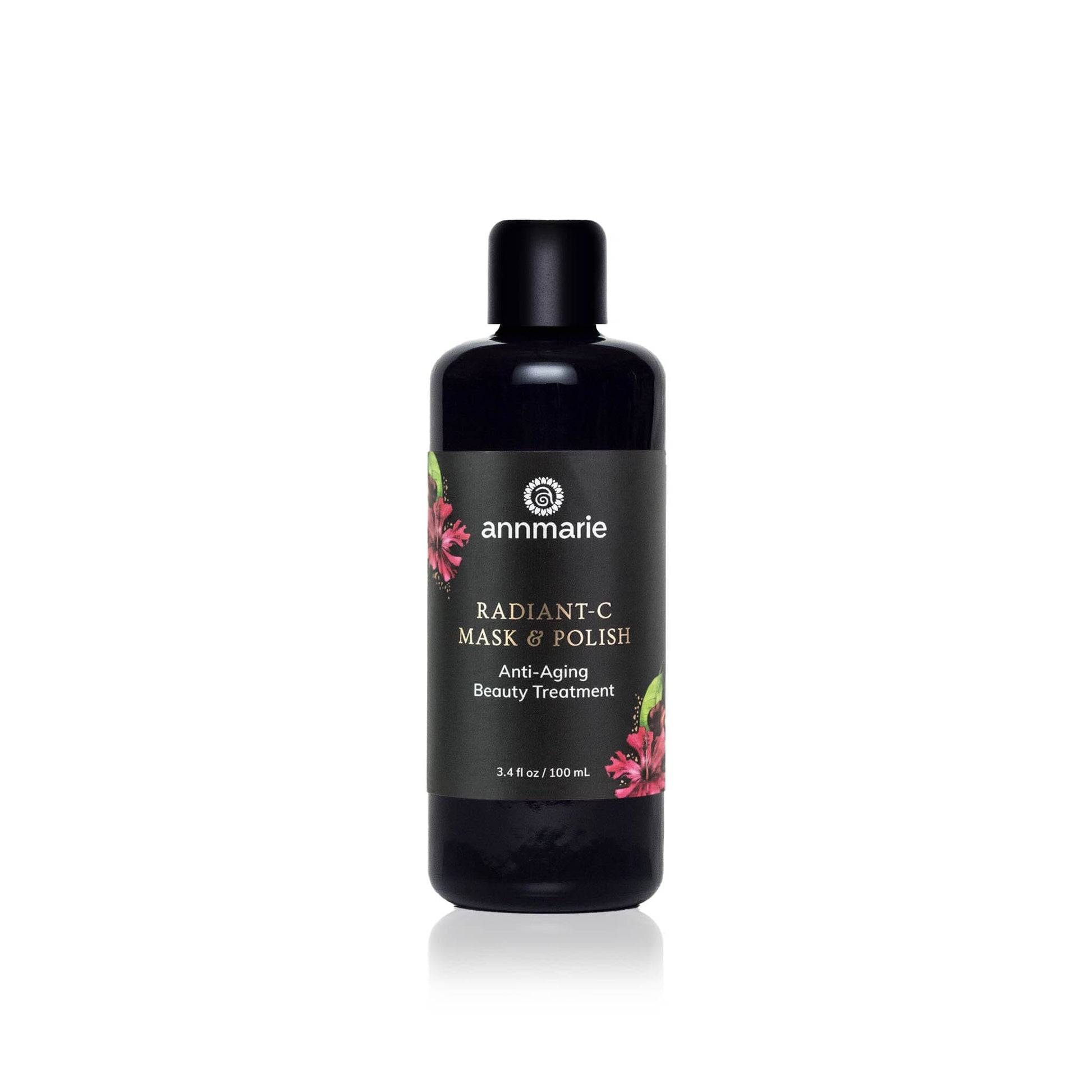 Radiant-C Mask & Polish anti-aging beauty treatment bottle on a clean white background