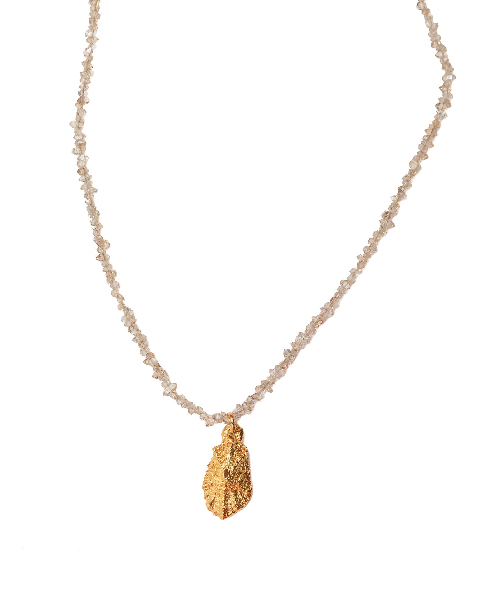 Petit Diamant Herkimer and Limpet Necklace