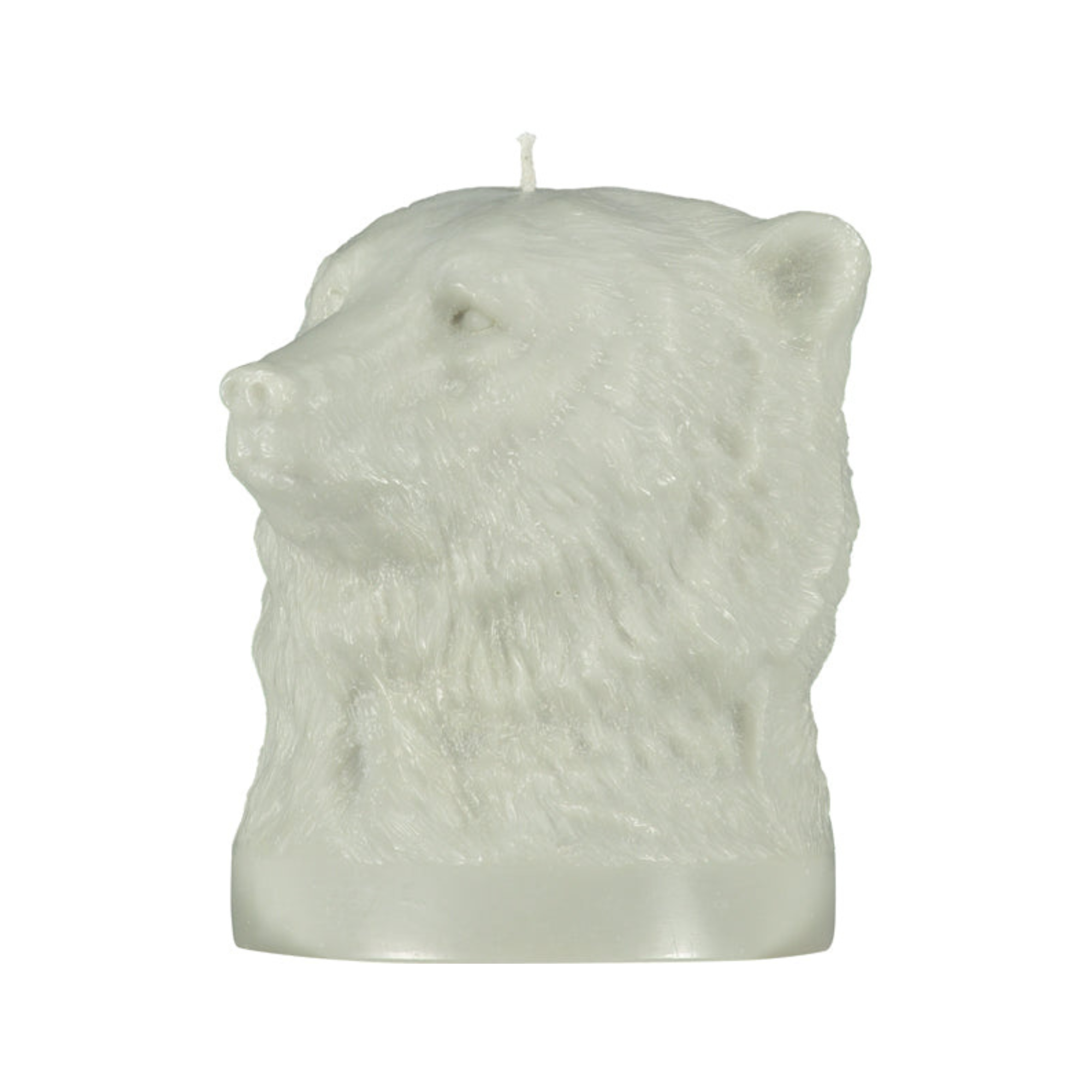 Willow Grey Bear Head Candle