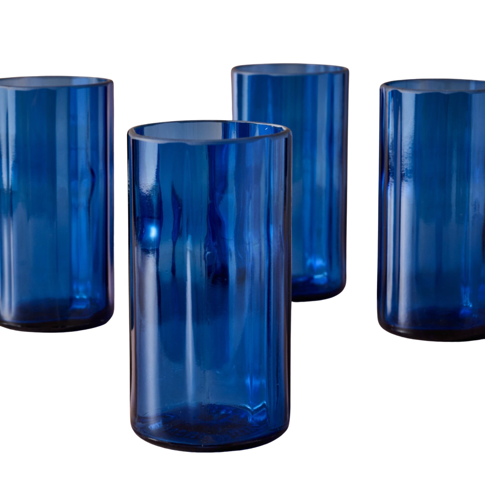 Gronn Upcycled Tumbler Set of Four- 15.2 Oz Blue - Ten Thousand Villages