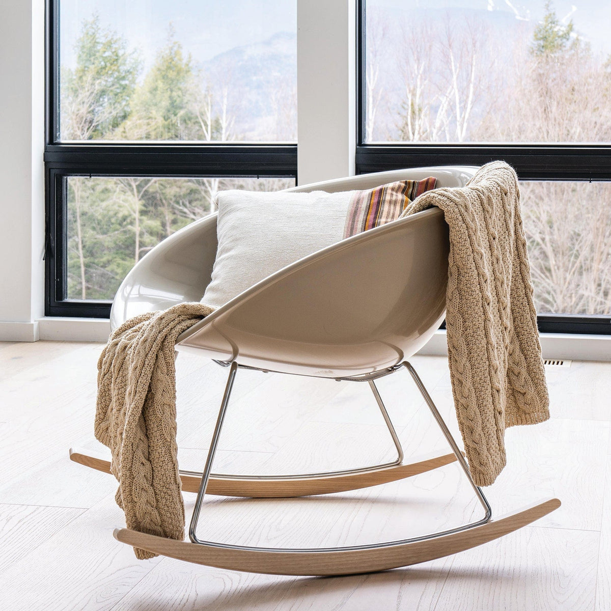 in2green Eco Throw Textured Sustainable Knit Throw Blanket - Chunky Cable