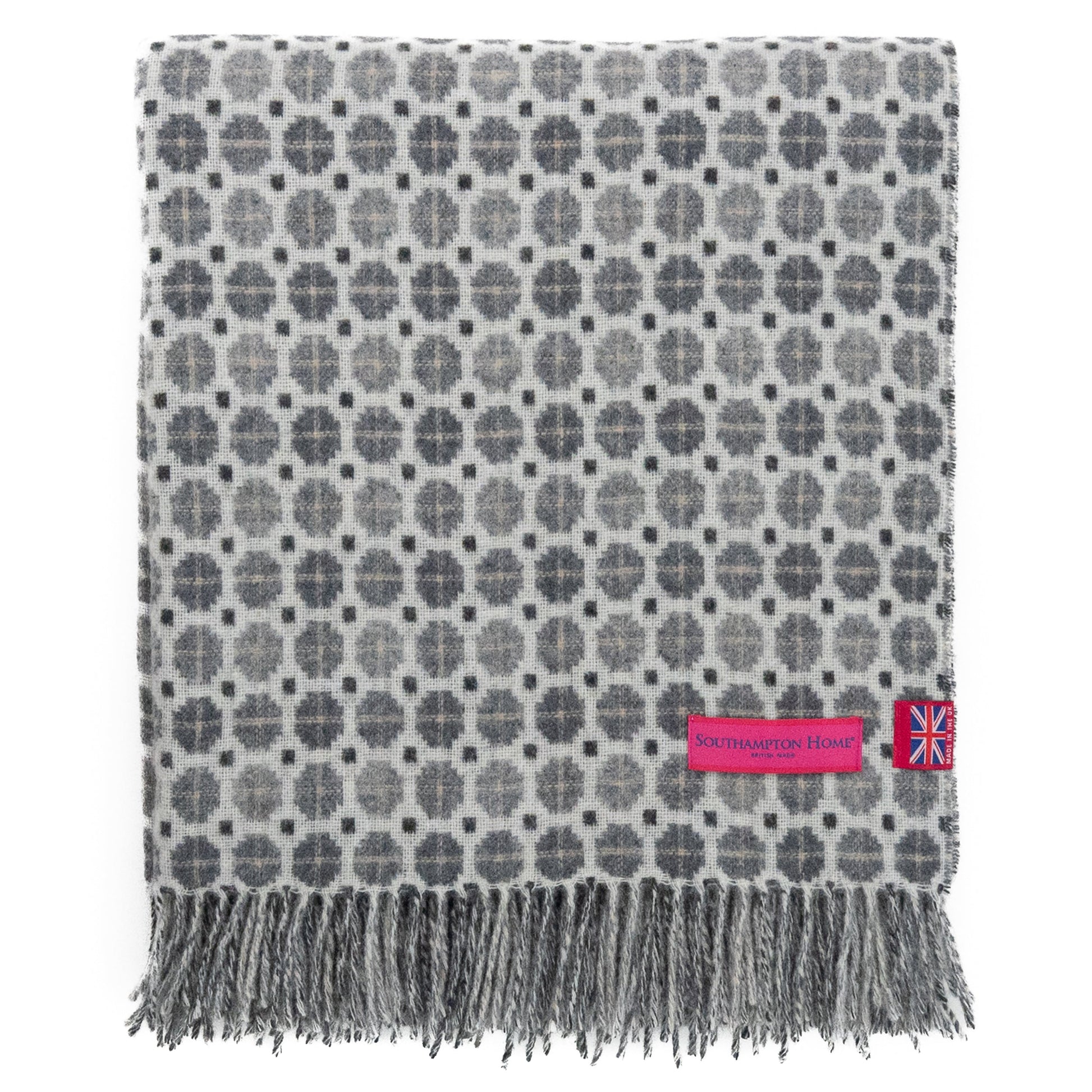 Southampton Home Merino Wool Medallion (Grey)-Throws and Blankets-[bar code]-Prince of Scots
