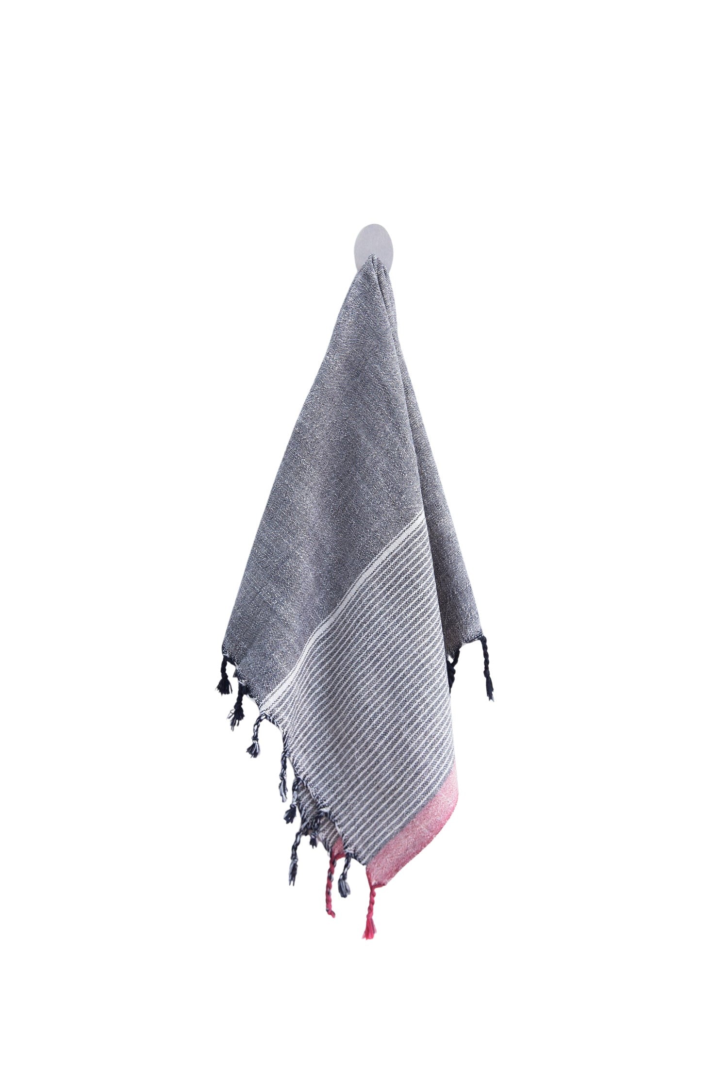 home and loft charcoal wash tribeca hand towel