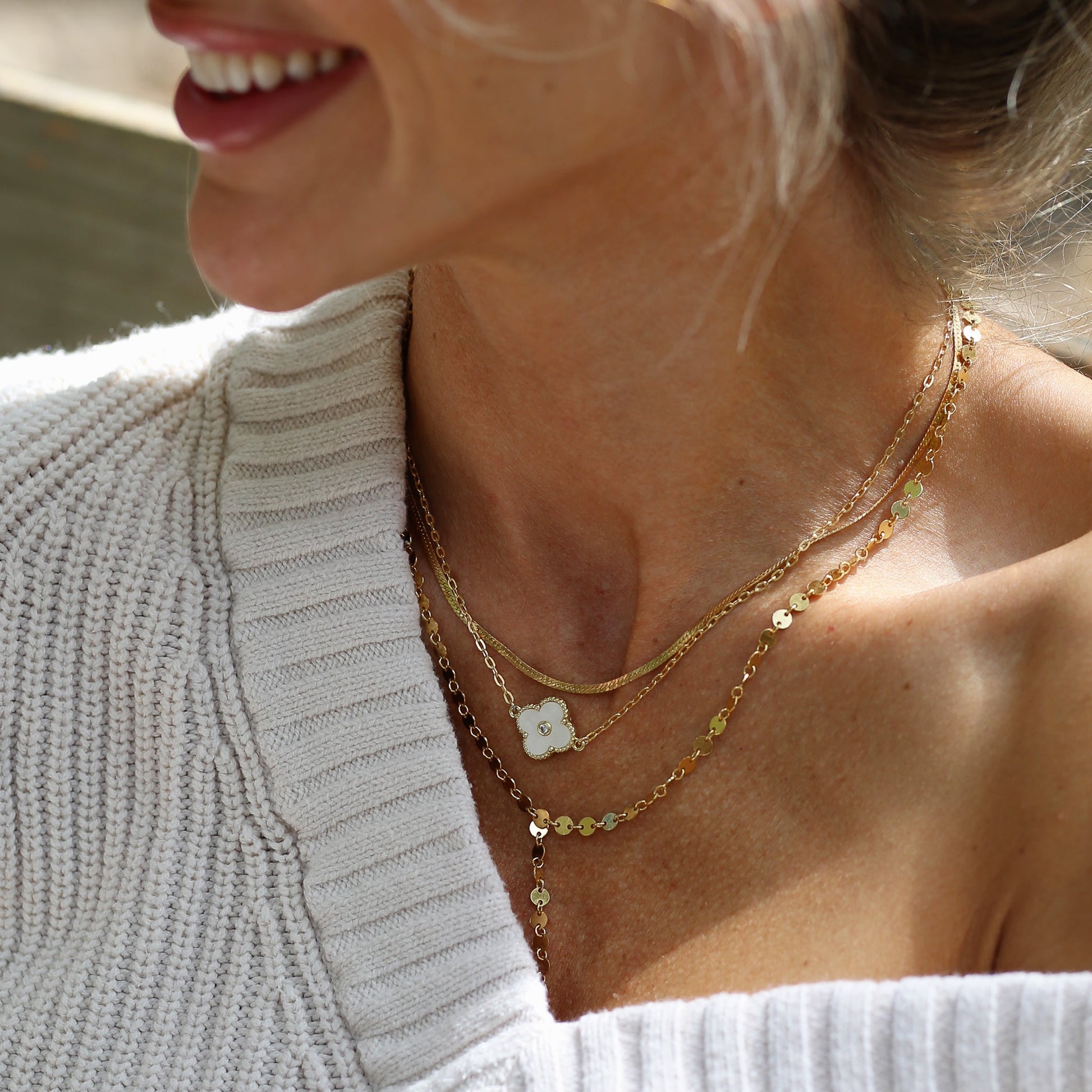 Clover 14k Gold Filled Necklace