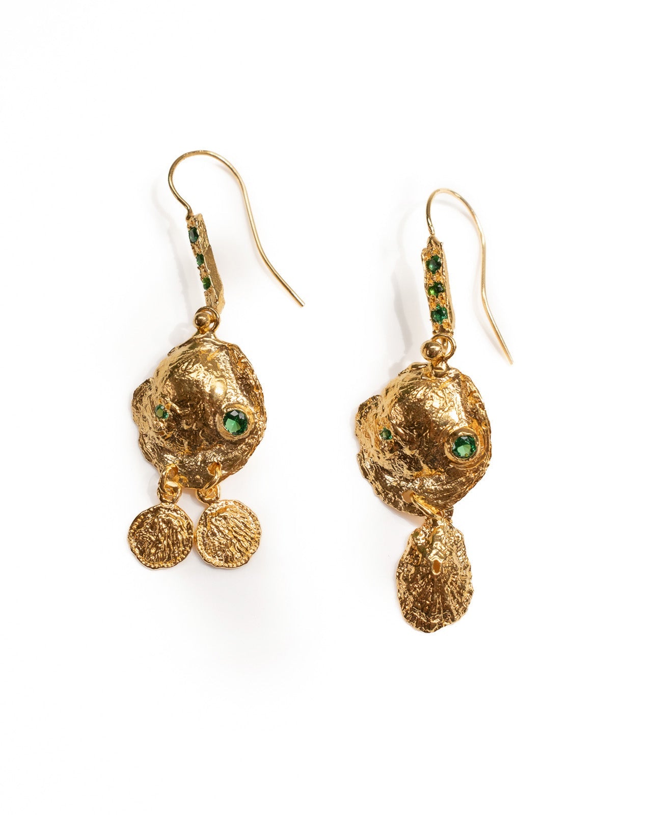 Rune of Pearth Emerald Stone Earrings