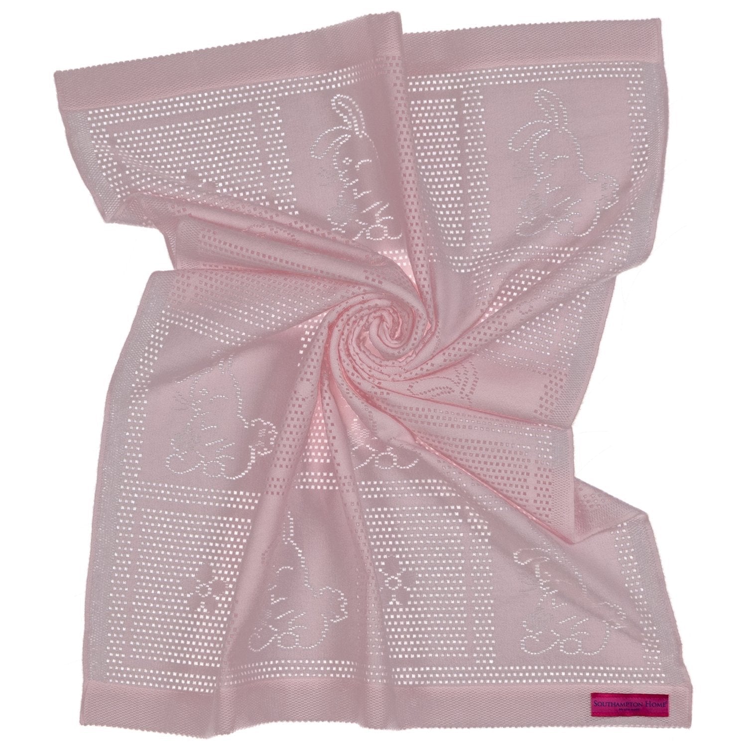Southampton Home Lace Weave Bunny Baby Blanket ~ Pink ~-Gifts-00810032751296-{sku]-Prince of Scots