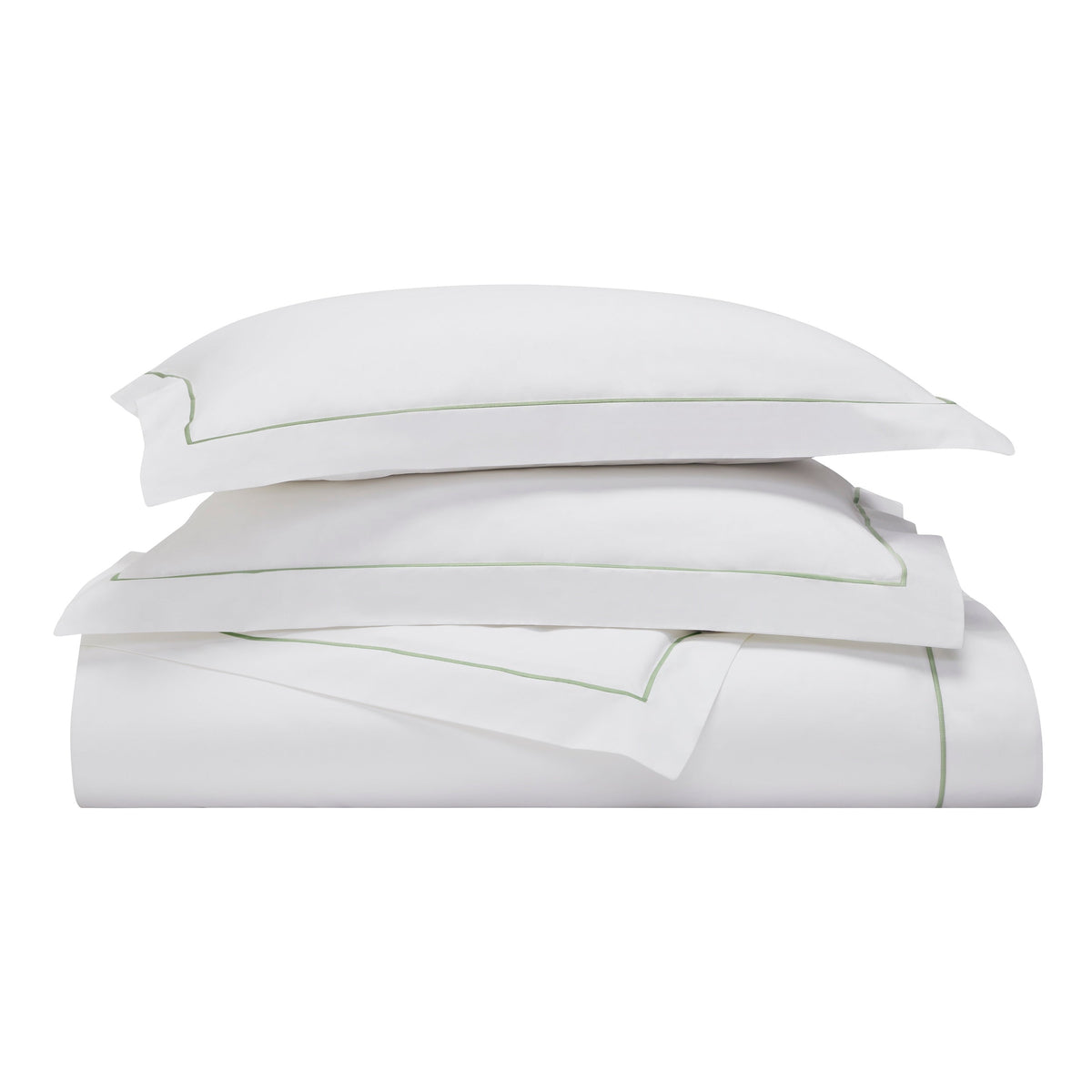 DT-058-9092_3|Crisp white pure cotton duvet cover from an overhead view, creating a serene and minimalist luxury bedroom setting.
