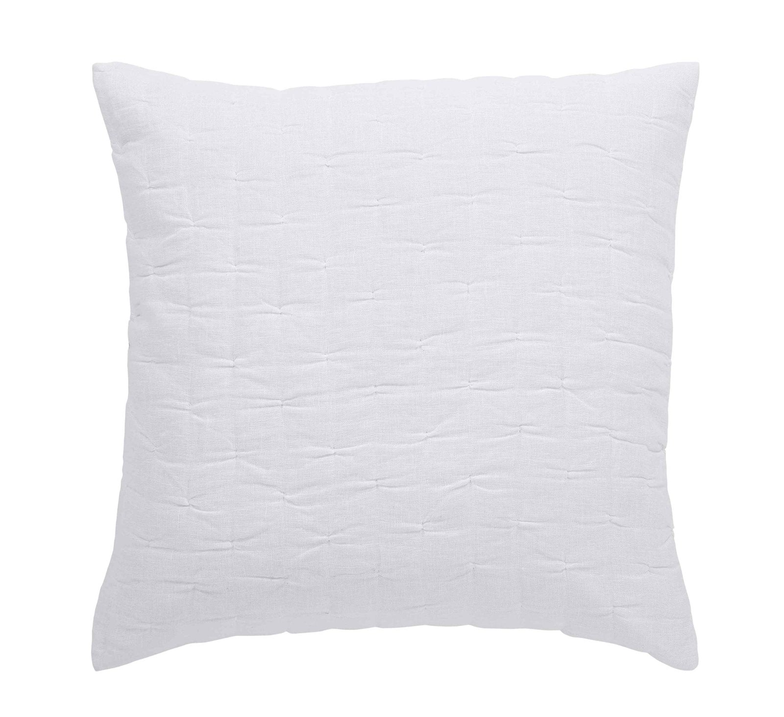 ES-319-2626_1|Pristine white quilted sham with subtle horizontal pattern. Creates a clean, minimalist, and fresh look for any bed.