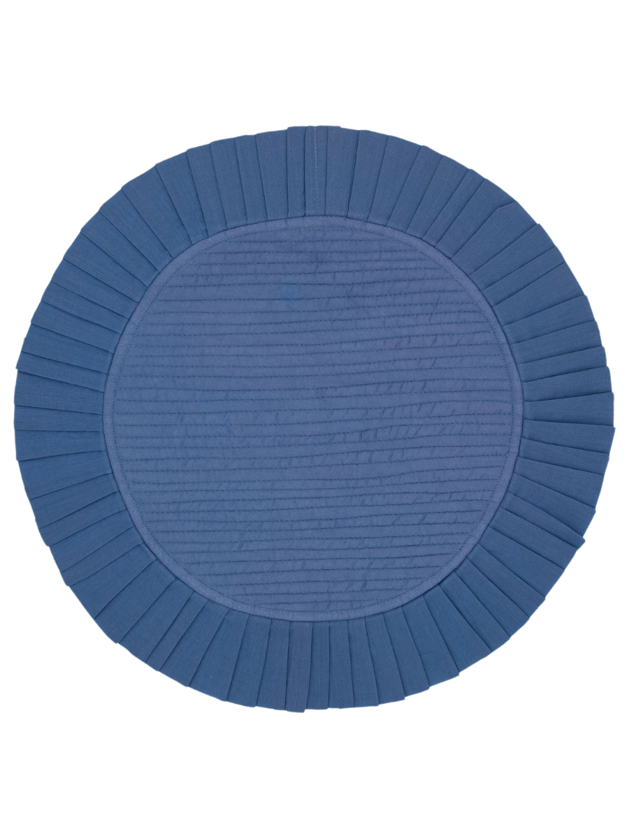 Cornflower Ruffle Circle Placemat | Set of 2