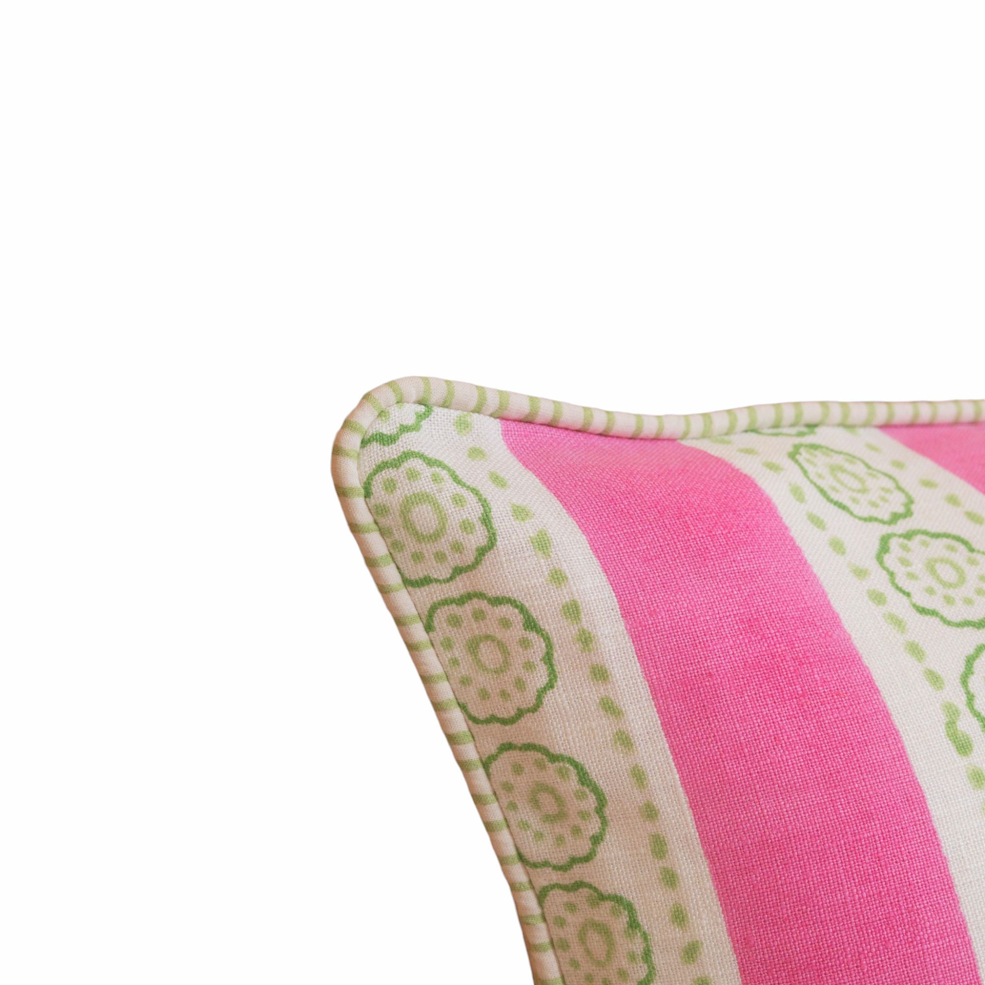 Malhaar Linen Pillow Cover - Pink