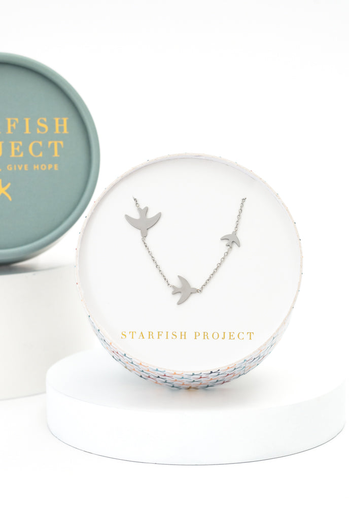Starfish Project gift box, silver bird necklace, jewelry brands, quality necklaces for women, jewelry websites