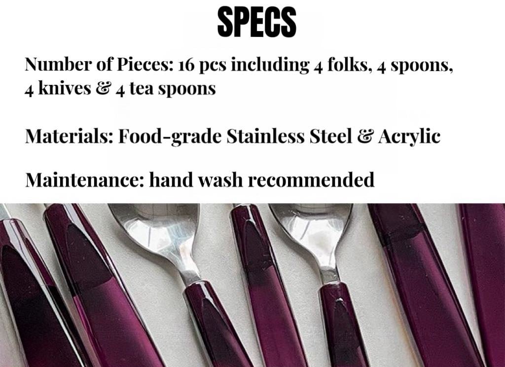 Meteor Flatware Set of 16 Pcs ( $3.5 Each ) - Sleek Modern Cutlery Silverware Set - Flatware Sets - Meteor Flatware Set of 16 Pcs - INSPECIAL HOME