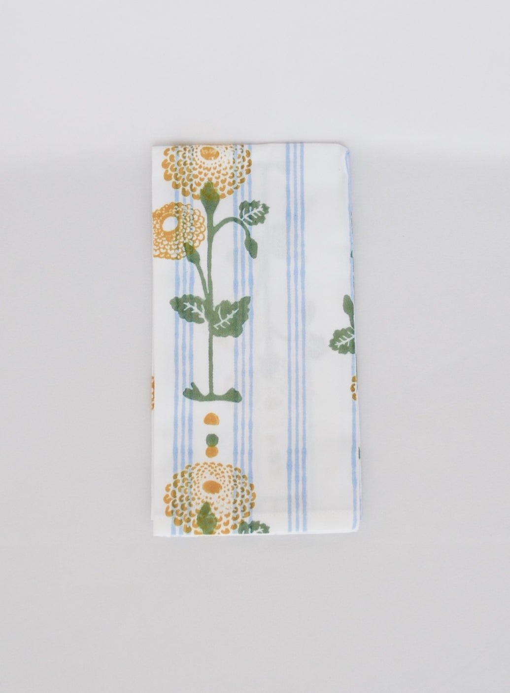 Organic Napkins (set of 4) - Marigold Stripe - Uniform Blue - The Mended Company