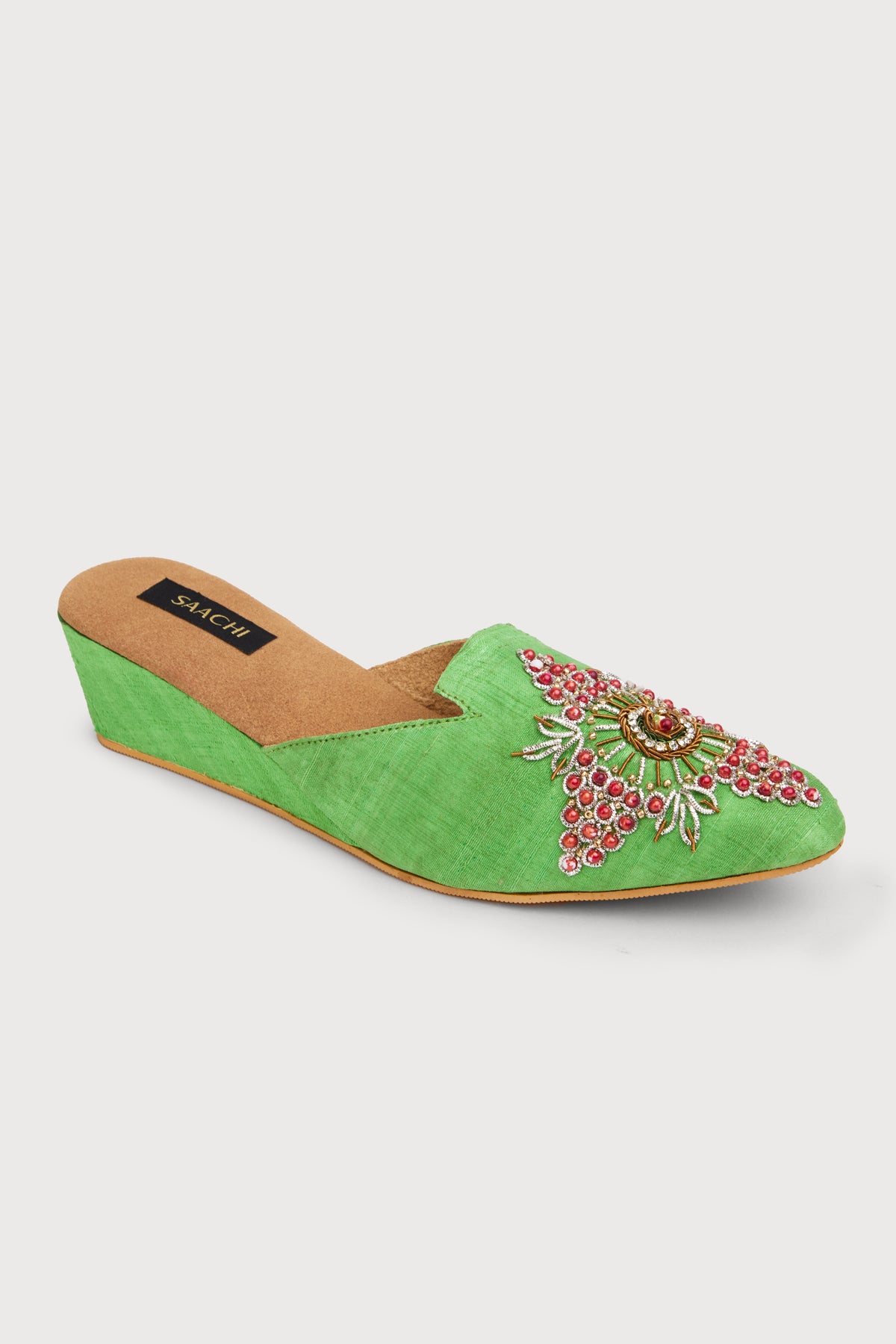 Star Motif Shoe Mule - Lime Green