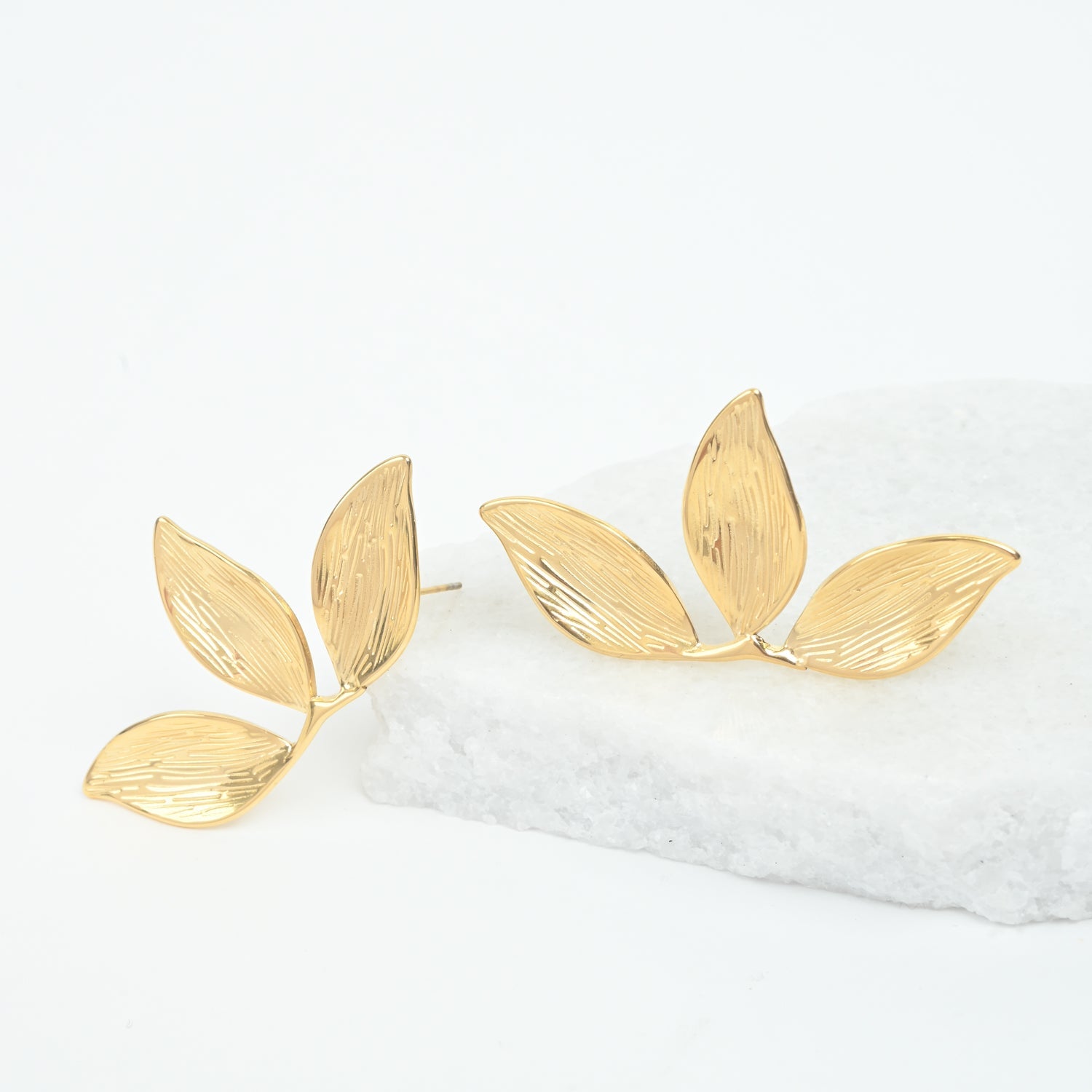 Pair of gold plated earrings, cute gold earrings, fashion jewelry, unique gifts for Christmas
