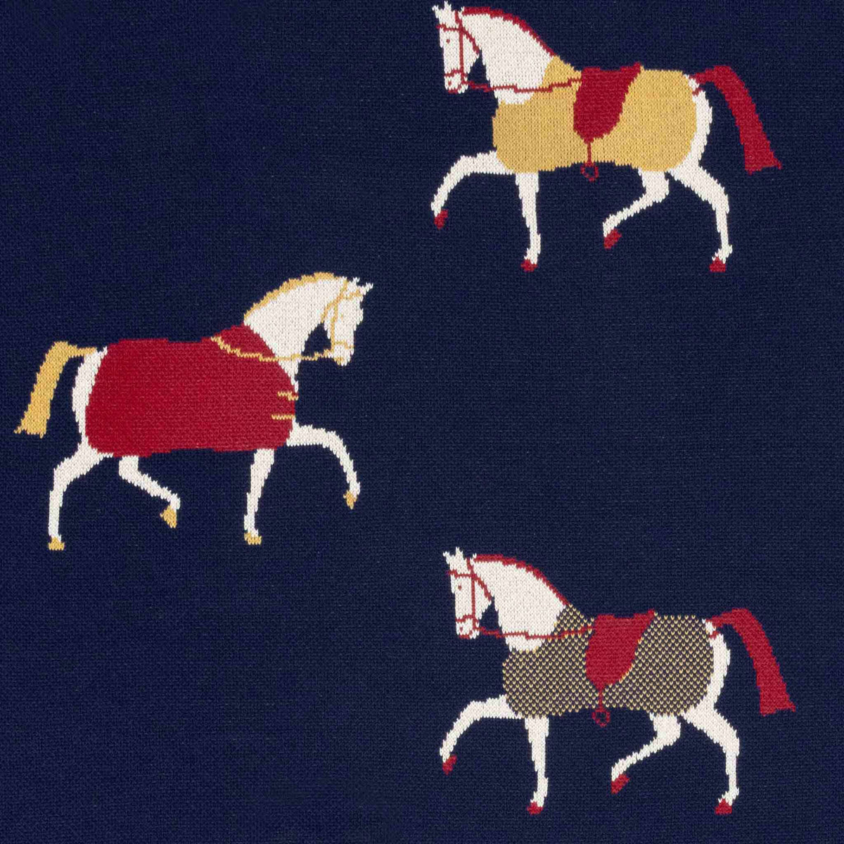 in2green Eco Throw Equestrian Cavalcade - Cotton Sustainable Knit Traditional Throw Blanket 601570195105 BL01ECC1