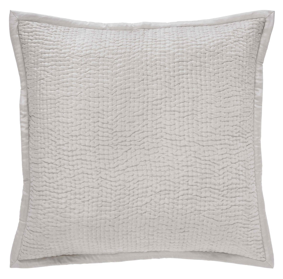 ES-166-2626_1|Elegant light grey square quilted coverlet sham featuring a sophisticated all-over textured pattern for chic decor.