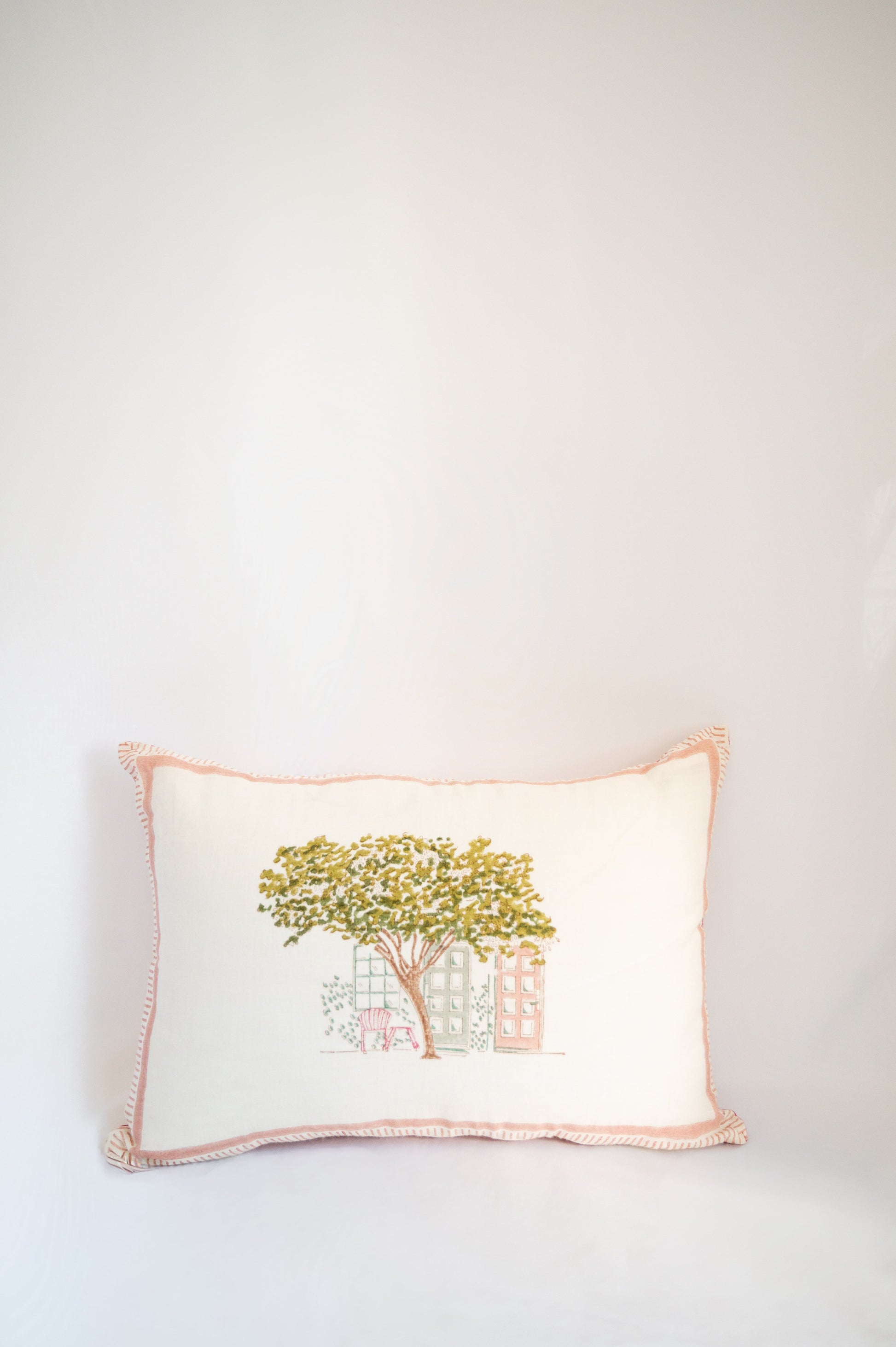 hand block printed decorative cushion cover, 14x20