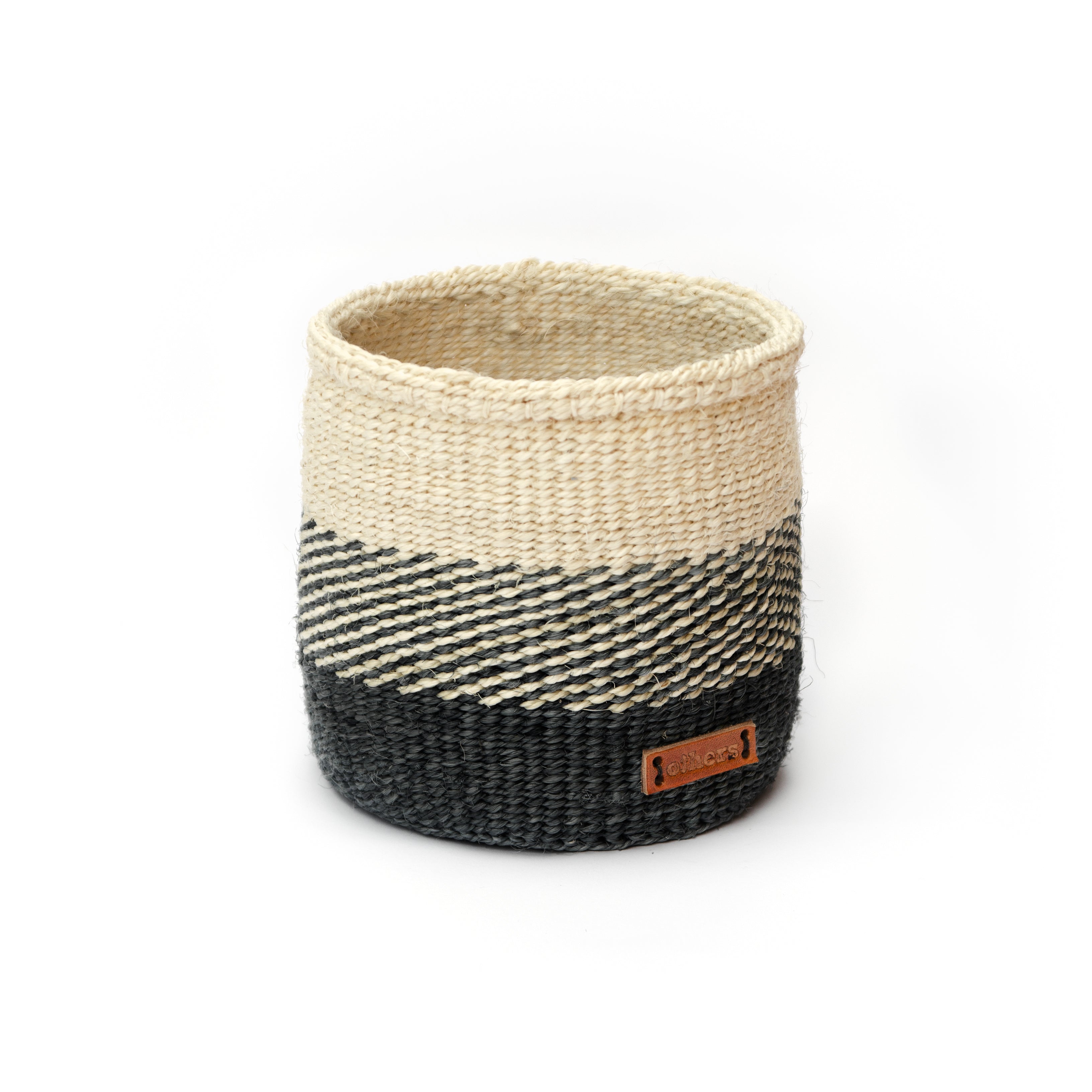 Others Medium Sisal Basket Natural/Black