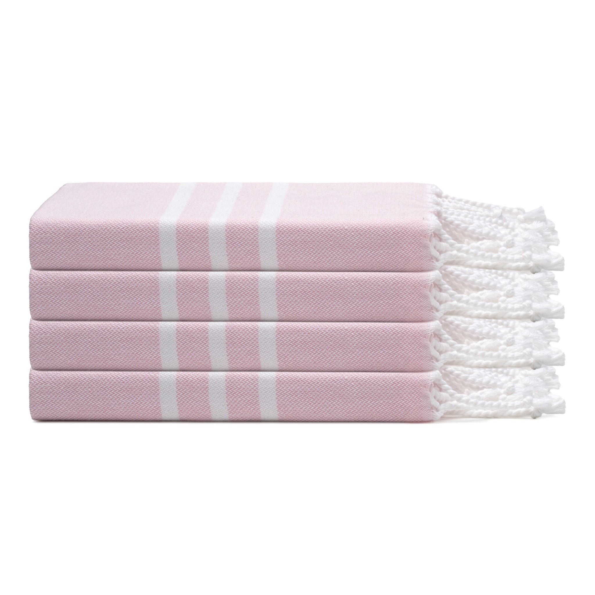 Trio Stripe Turkish Cotton Hand & Kitchen Towel Set of 4