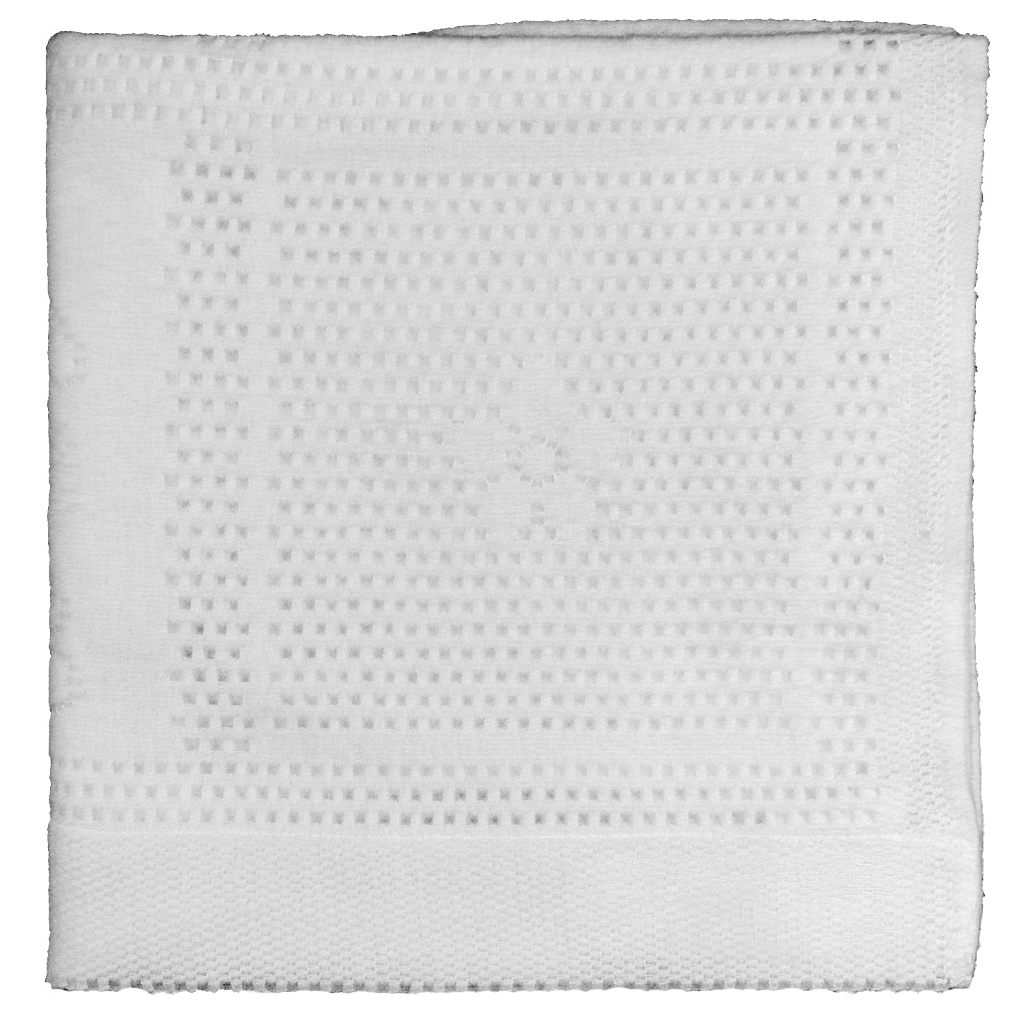 Southampton Home Lace Weave Bunny Baby Blanket ~ White ~-Gifts-[bar code]-Prince of Scots