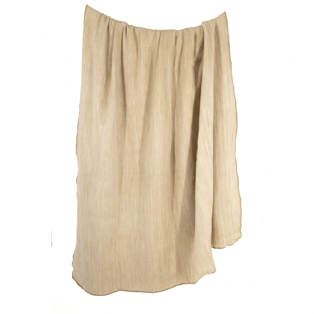 Camel & Cream reversible handwoven alpaca throw blanket, Kani Collection, made in Ecuador