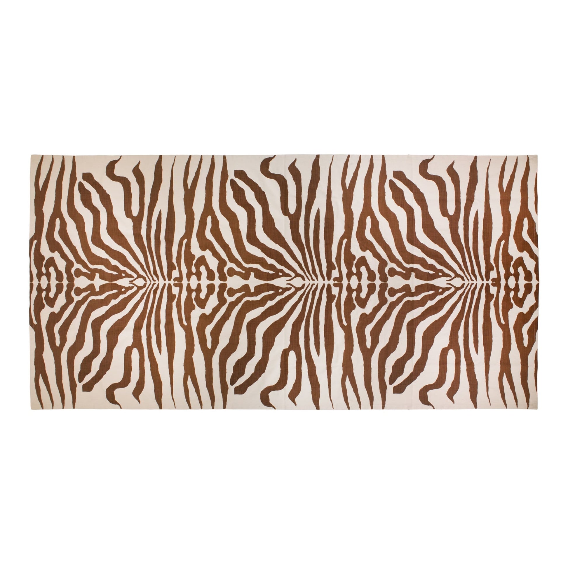 TC-4501A-60120_1|Bold rectangular area rug featuring striking brown zebra print on a cream background, an exotic accent for any room.