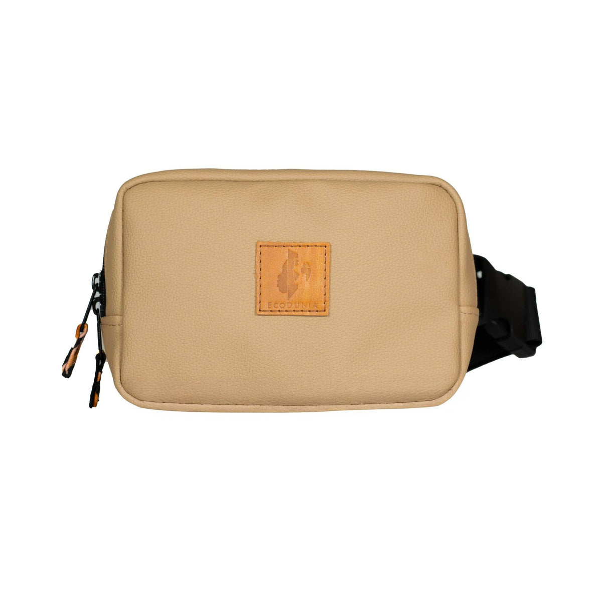 Vegan Leather Crossbody Belt Bag Ecodunia #color_latte