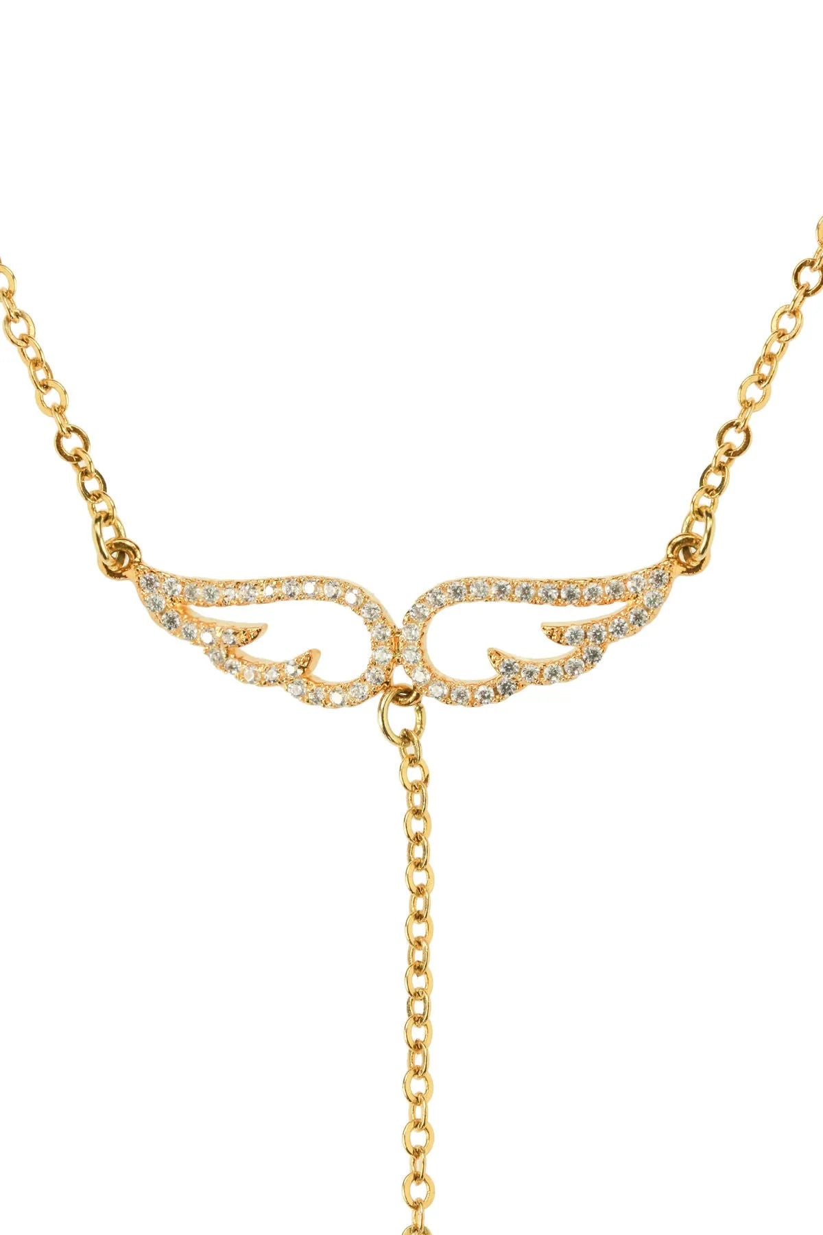 Angel Wing Bracelet Ring Set Gold