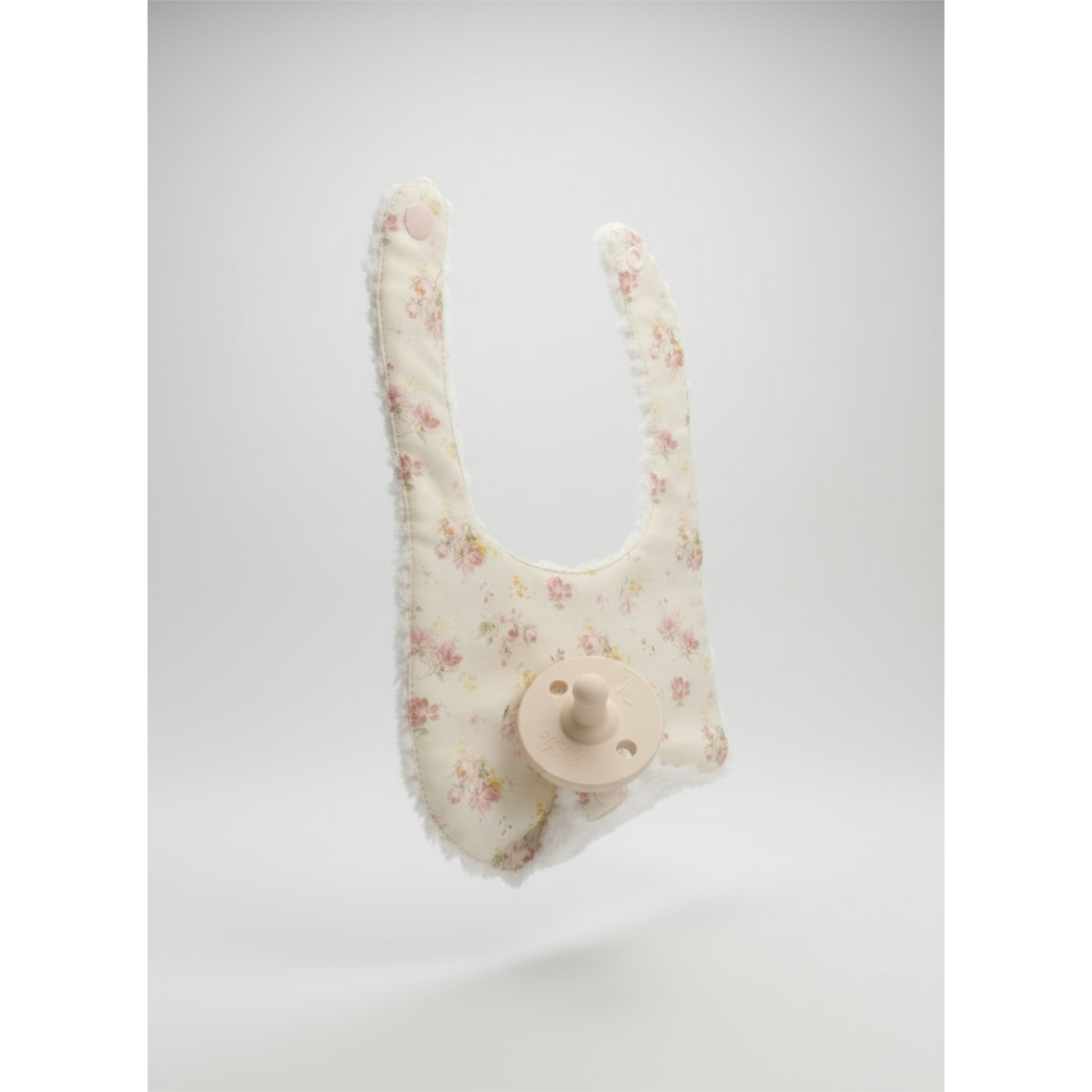 Sooth & Snap Pacifier Bib - Antique Rose