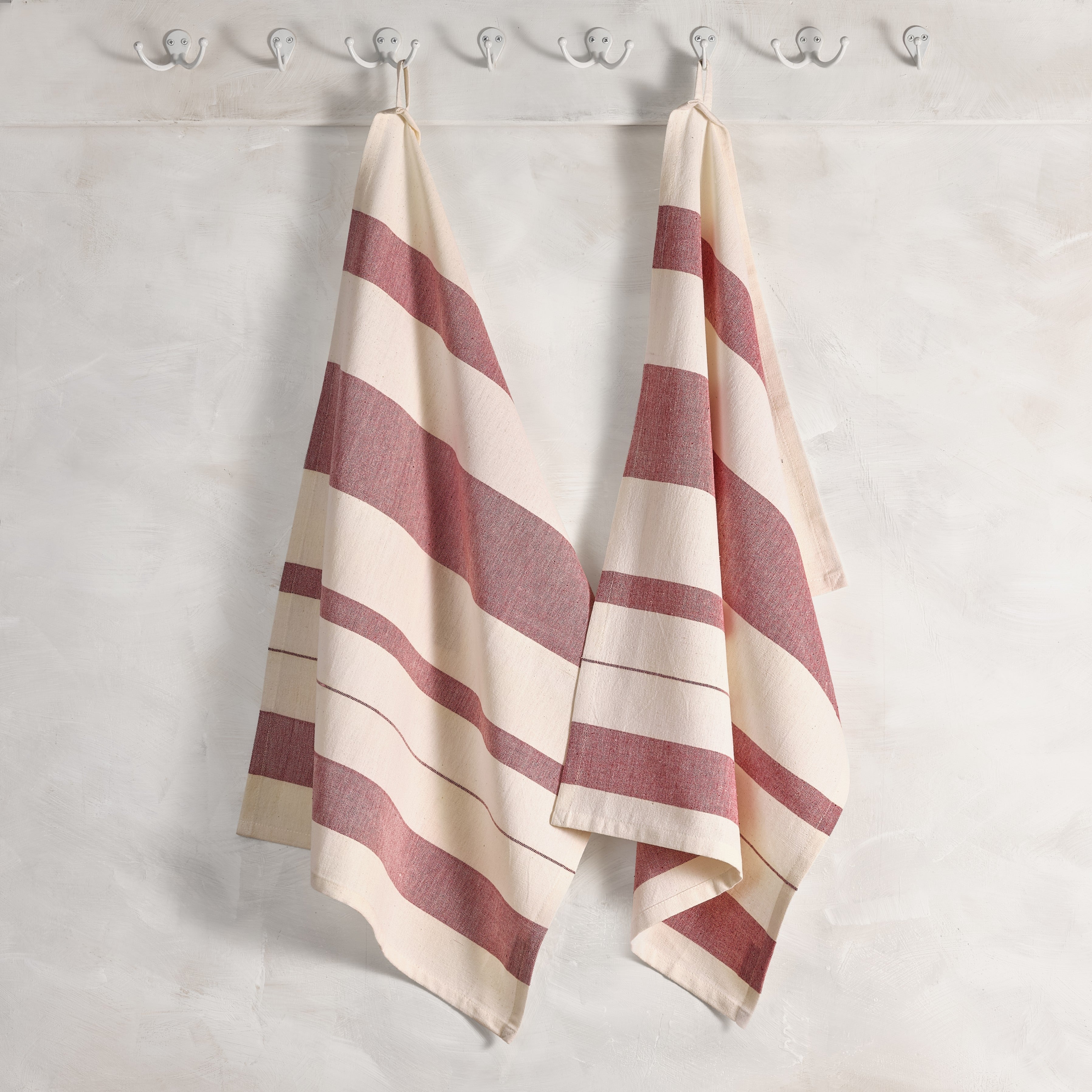 Cotton Kitchen Towel | Handwoven | Set of 2 | Artisan Made | Fair Trade | Field Stripe