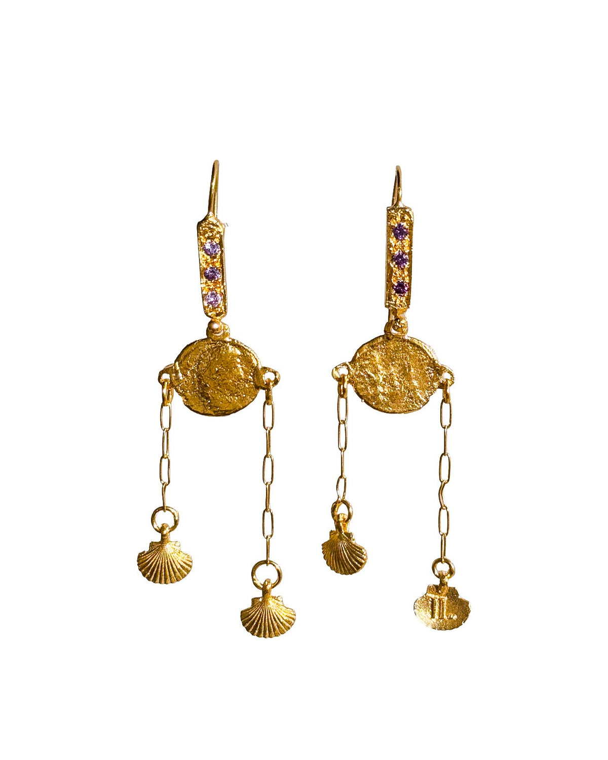 Near Miss Amethyst Earrings