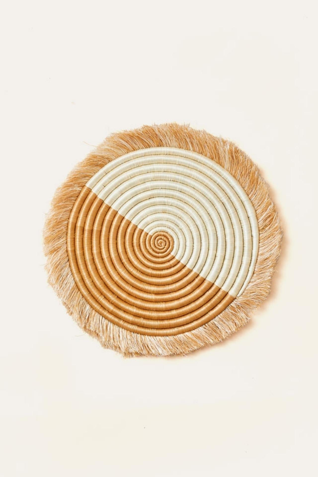 Akeza Fringe Placemat in White Indego Africa