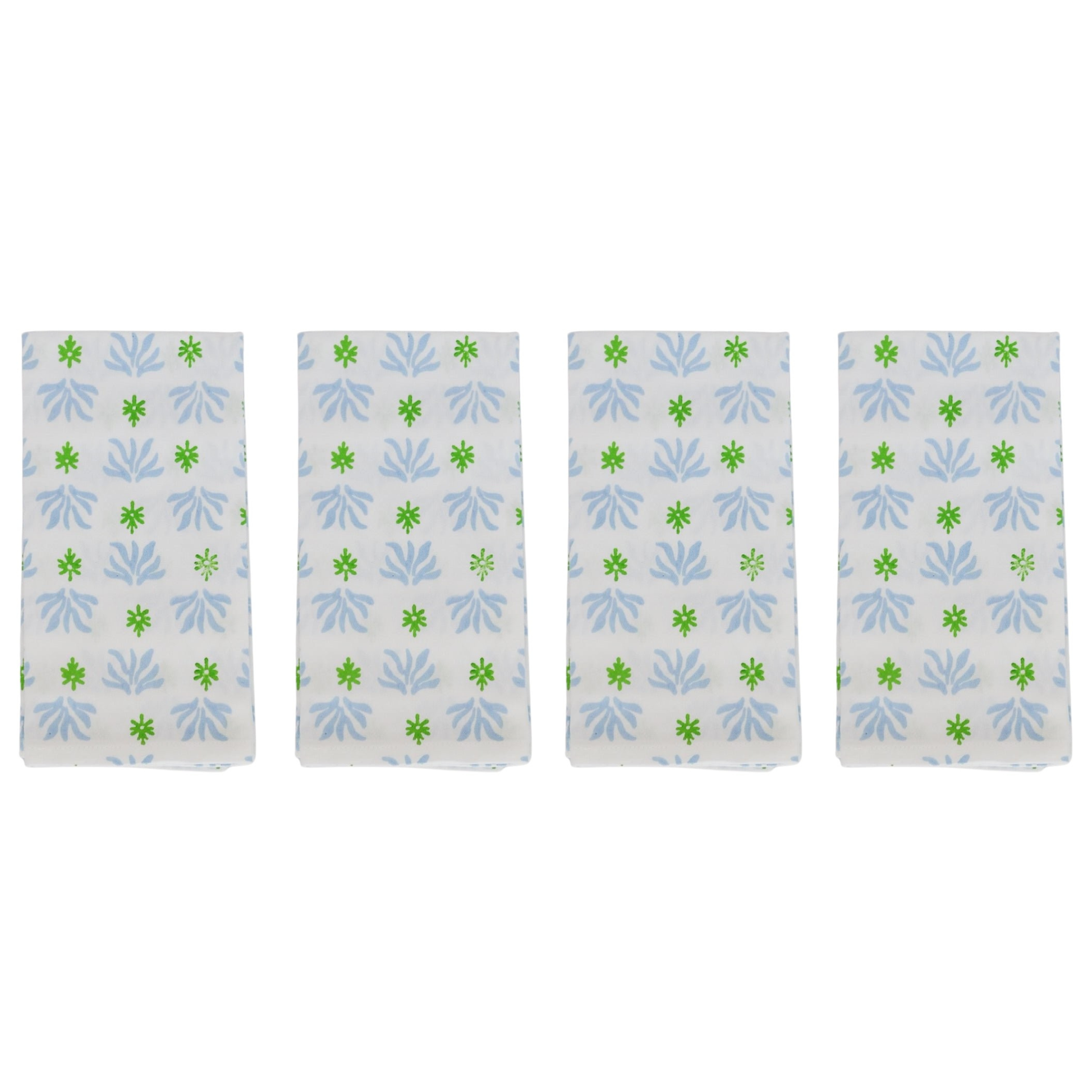 Organic Napkins (set of 4) - Seagrass - Uniform Blue & Vine - The Mended Company