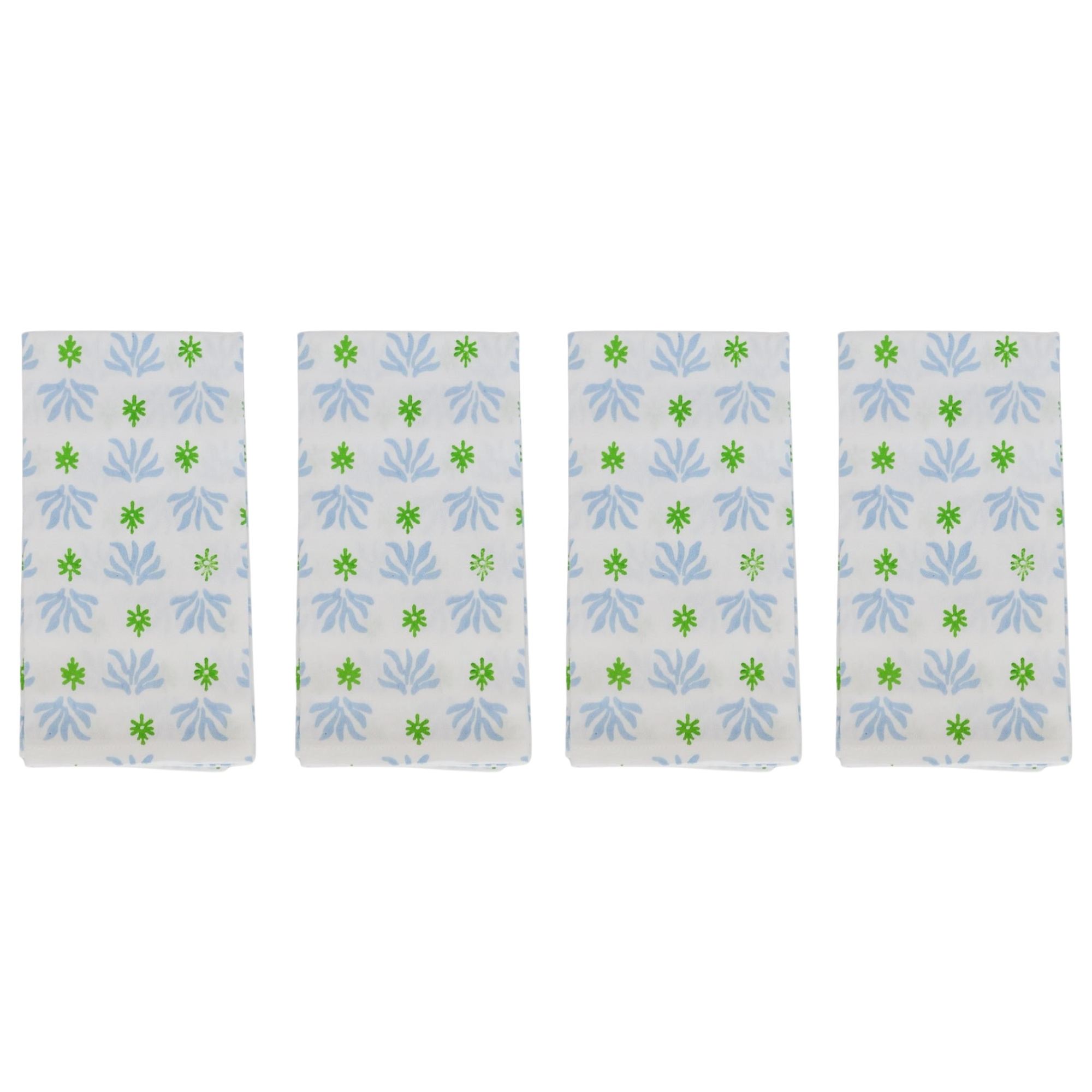 Organic Napkins (set of 4) - Seagrass - Uniform Blue & Vine - The Mended Company