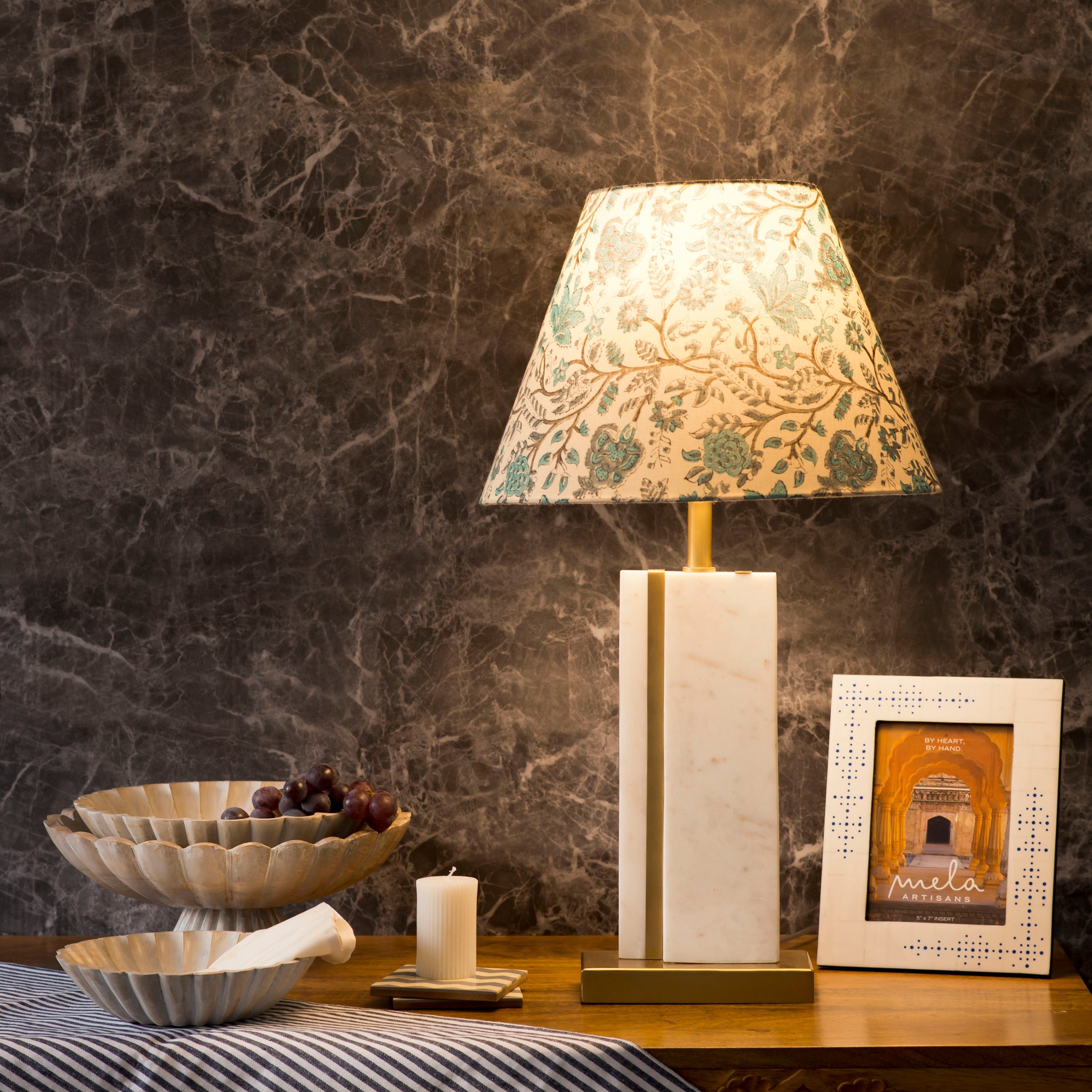 Sculpta Marble Lamp Stand - Thumbnail 4