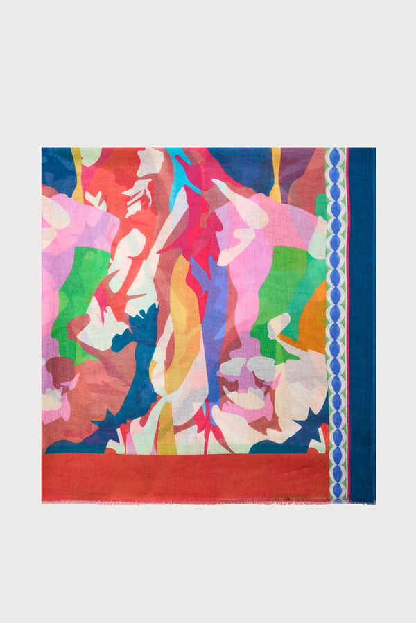 Spring Abstract Printed Scarf - Multi