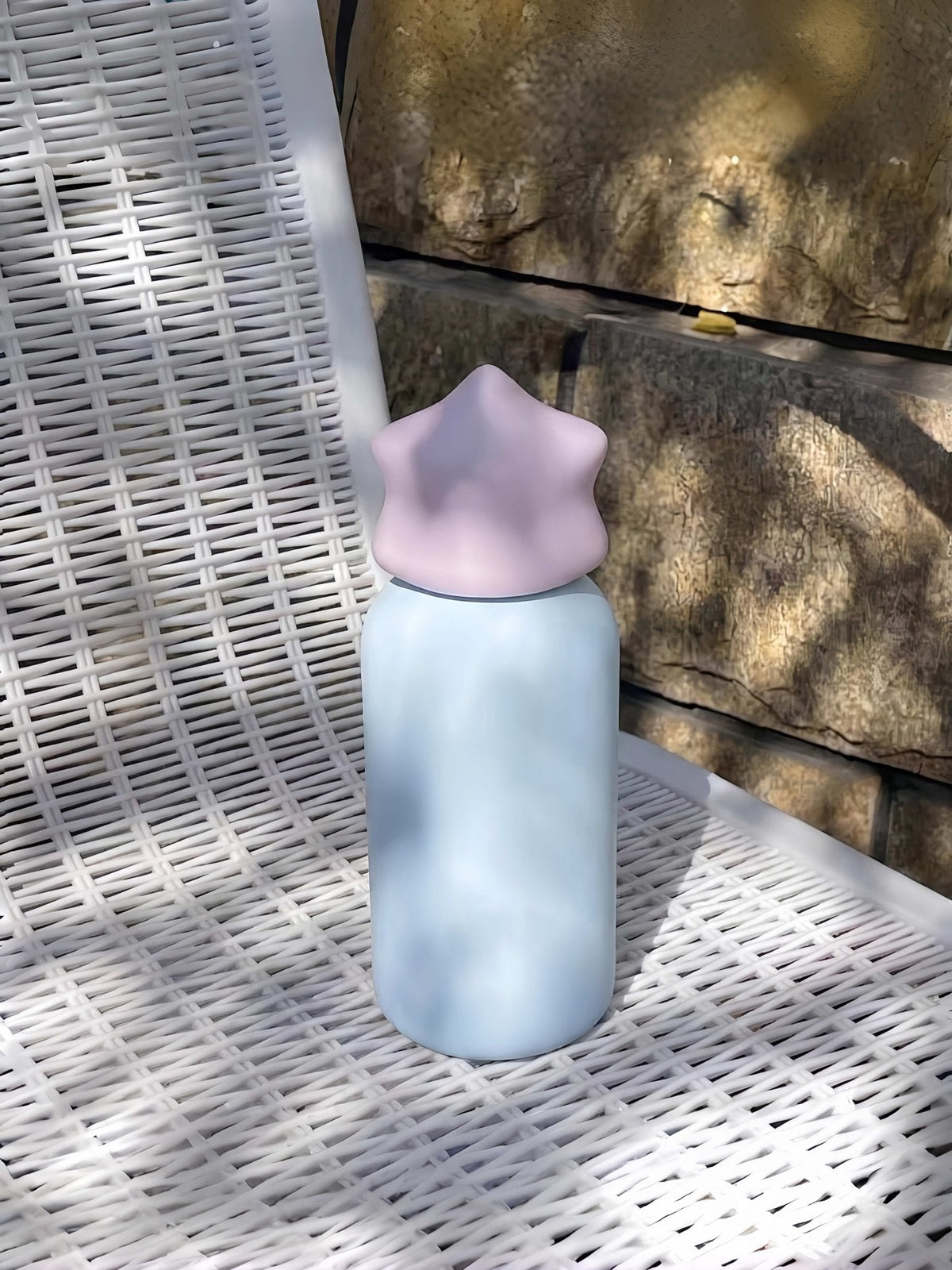 Dopamine Pastel Star Stainless Steel Thermos, Cute Compact Lightweight Vacuum Insulated Water Bottle -Thermoses- Pastel Star Thermos-Purple/Yellow - Inspecial Home